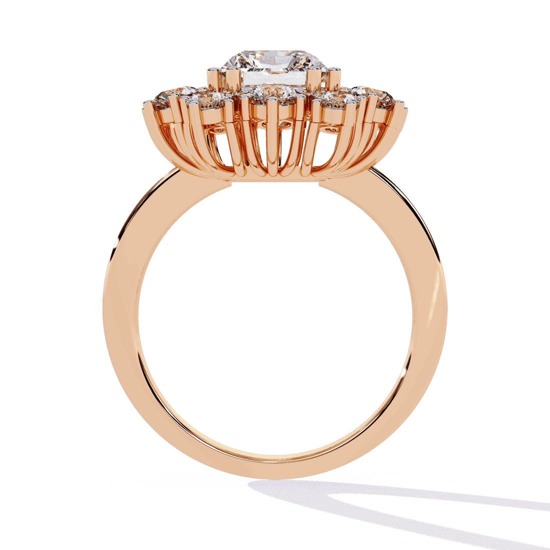 4.5 Carat Radiant Red Carpet Cocktail Ring in Moissanite | House of Estara