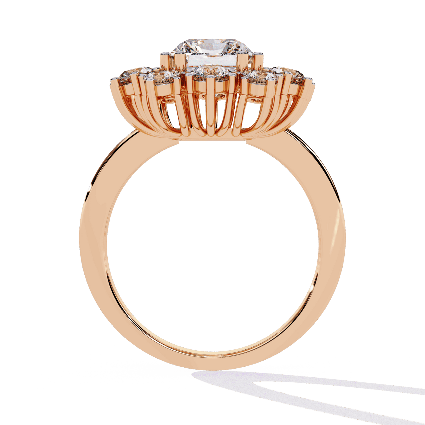 4.5 Carat Radiant Red Carpet Cocktail Ring in Moissanite | House of Estara