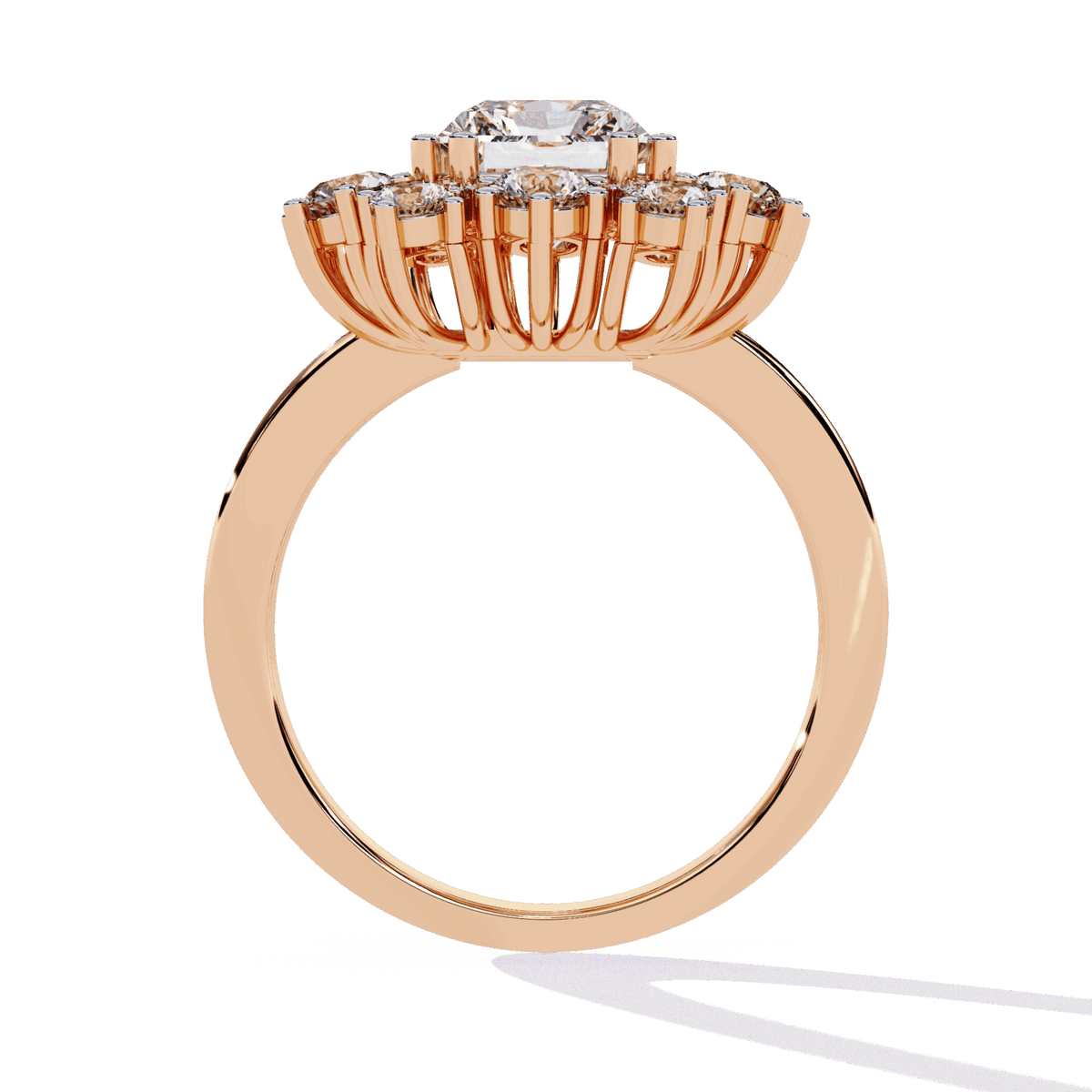 4.5 Carat Radiant Red Carpet Cocktail Ring in Moissanite | House of Estara