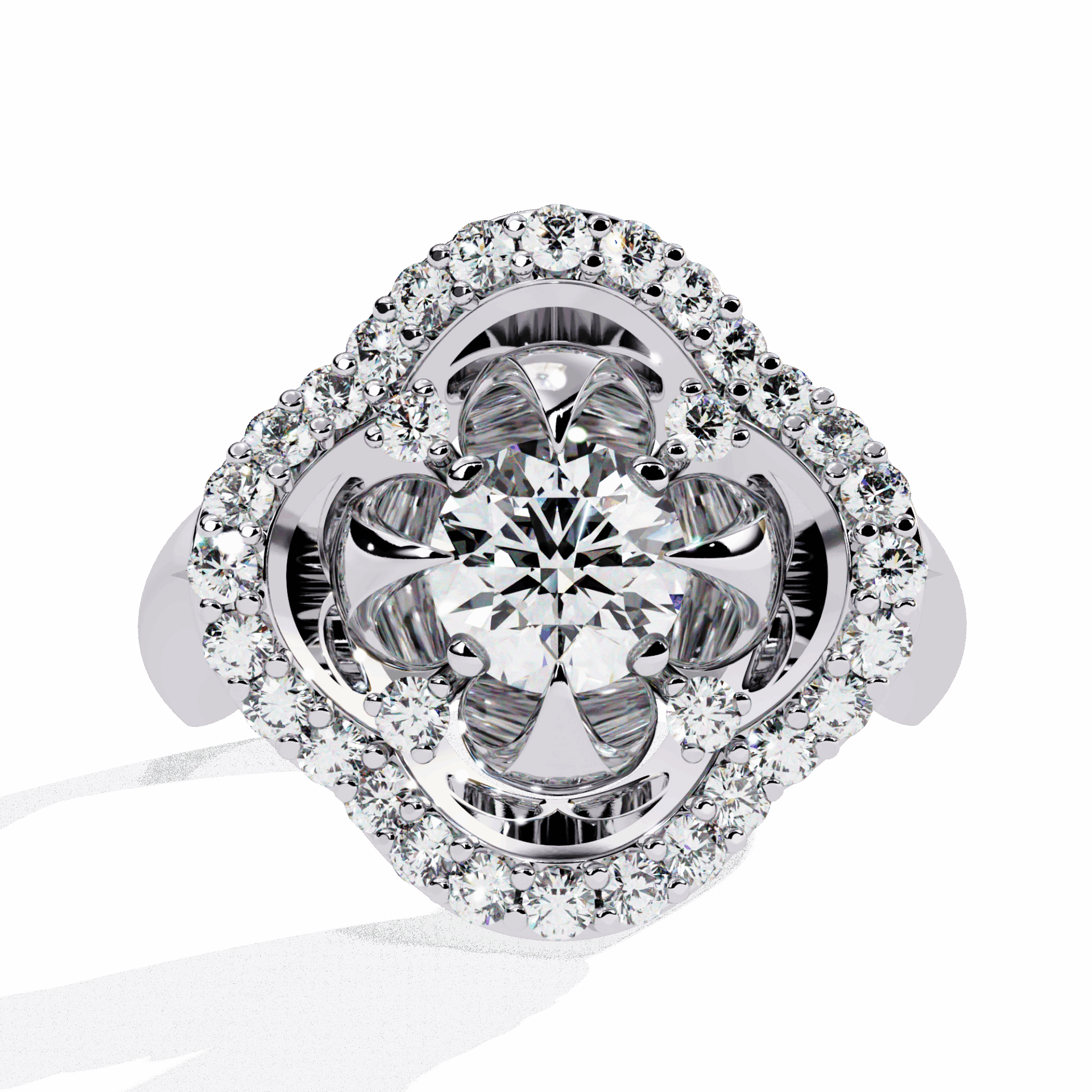 0.75 Carat Round Refined Everyday Look Ring in Moissanite | House of Estara