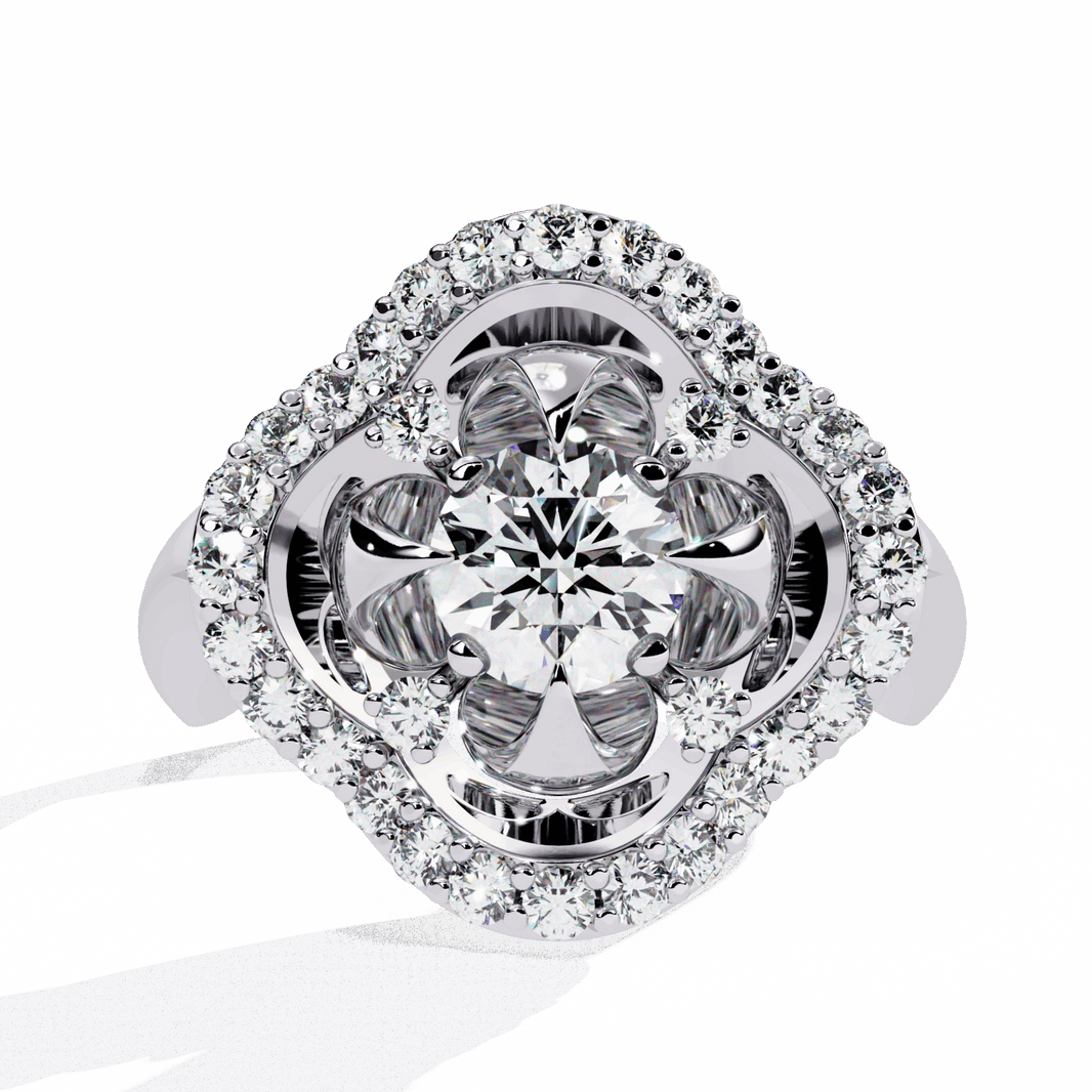 0.75 Carat Round Refined Everyday Look Ring in Moissanite | House of Estara