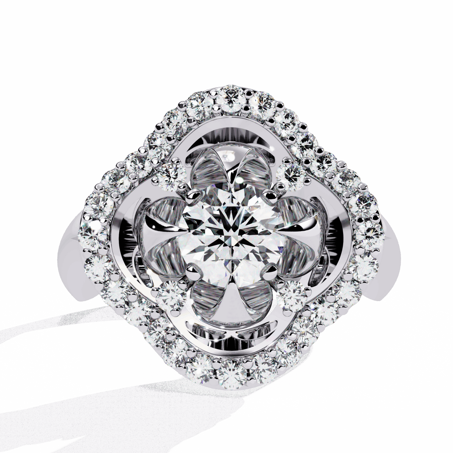 0.75 Carat Round Refined Everyday Look Ring in Moissanite | House of Estara