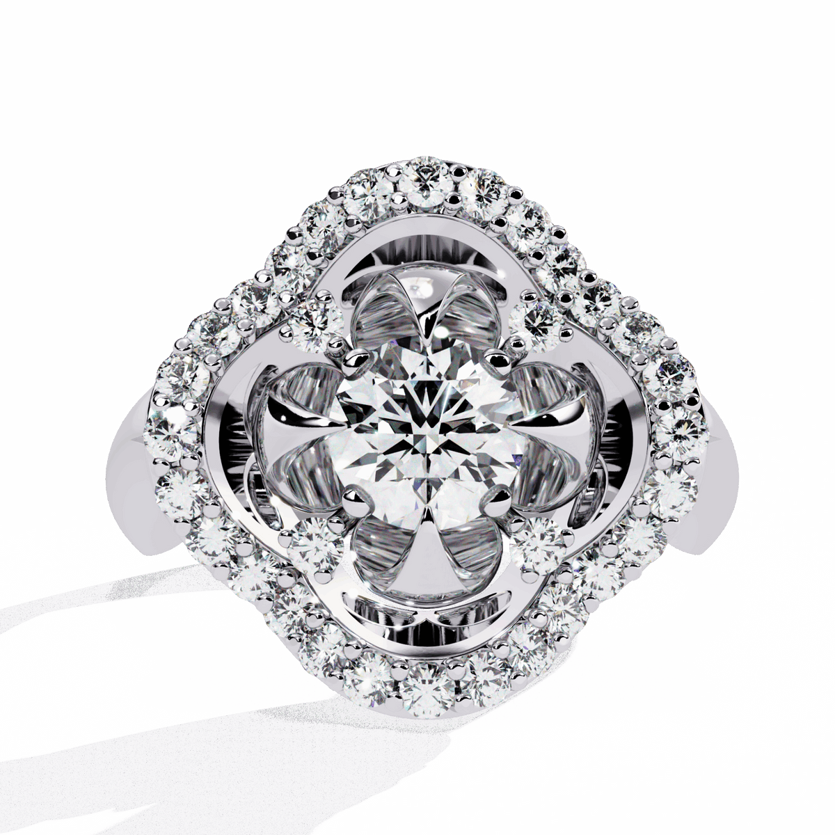 0.75 Carat Round Refined Everyday Look Ring in Moissanite | House of Estara