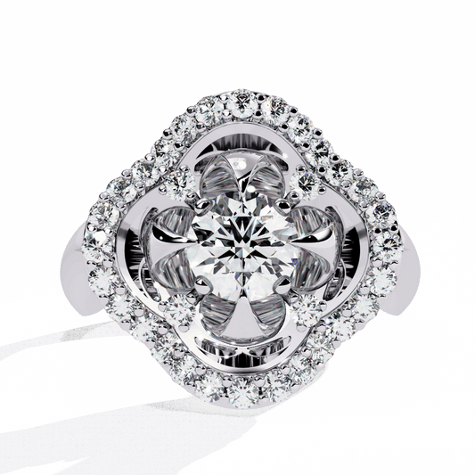 0.75 Carat Round Refined Everyday Look Ring in Moissanite | House of Estara