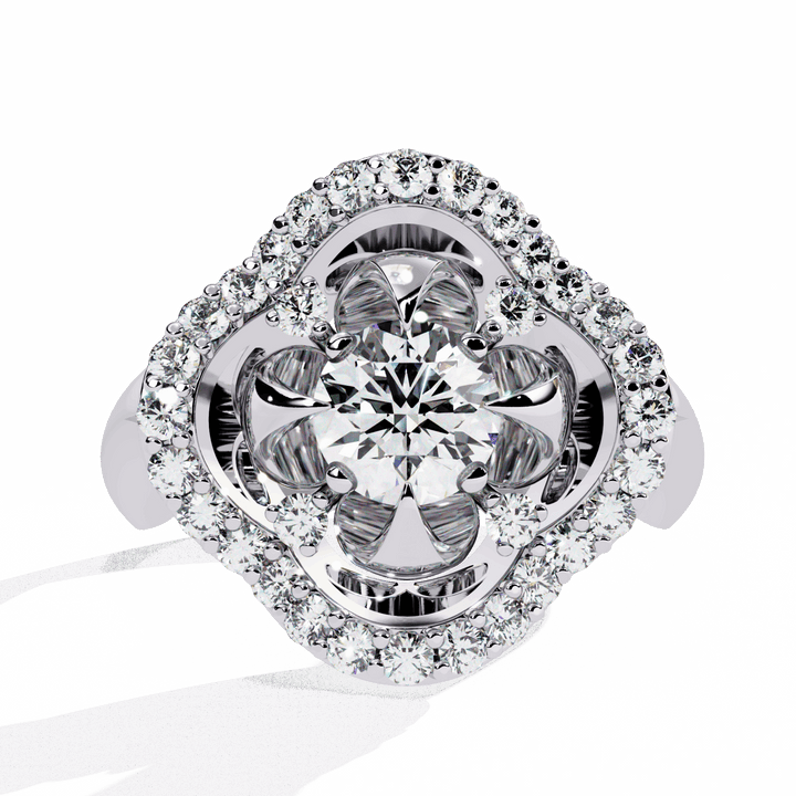 0.75 Carat Round Refined Everyday Look Ring in Moissanite | House of Estara