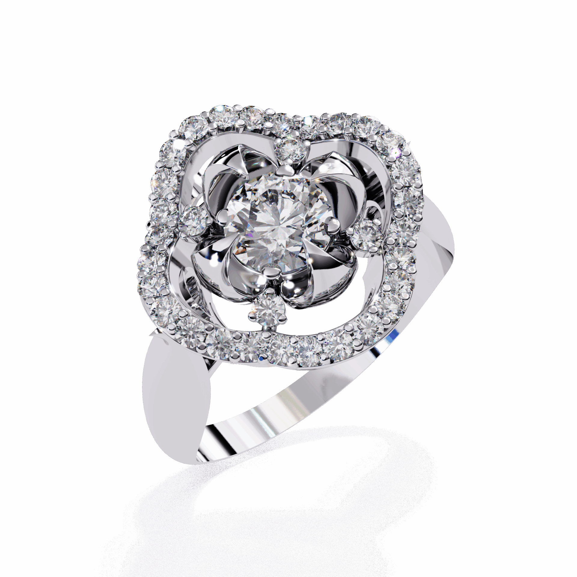0.75 Carat Round Refined Everyday Look Ring in Moissanite | House of Estara
