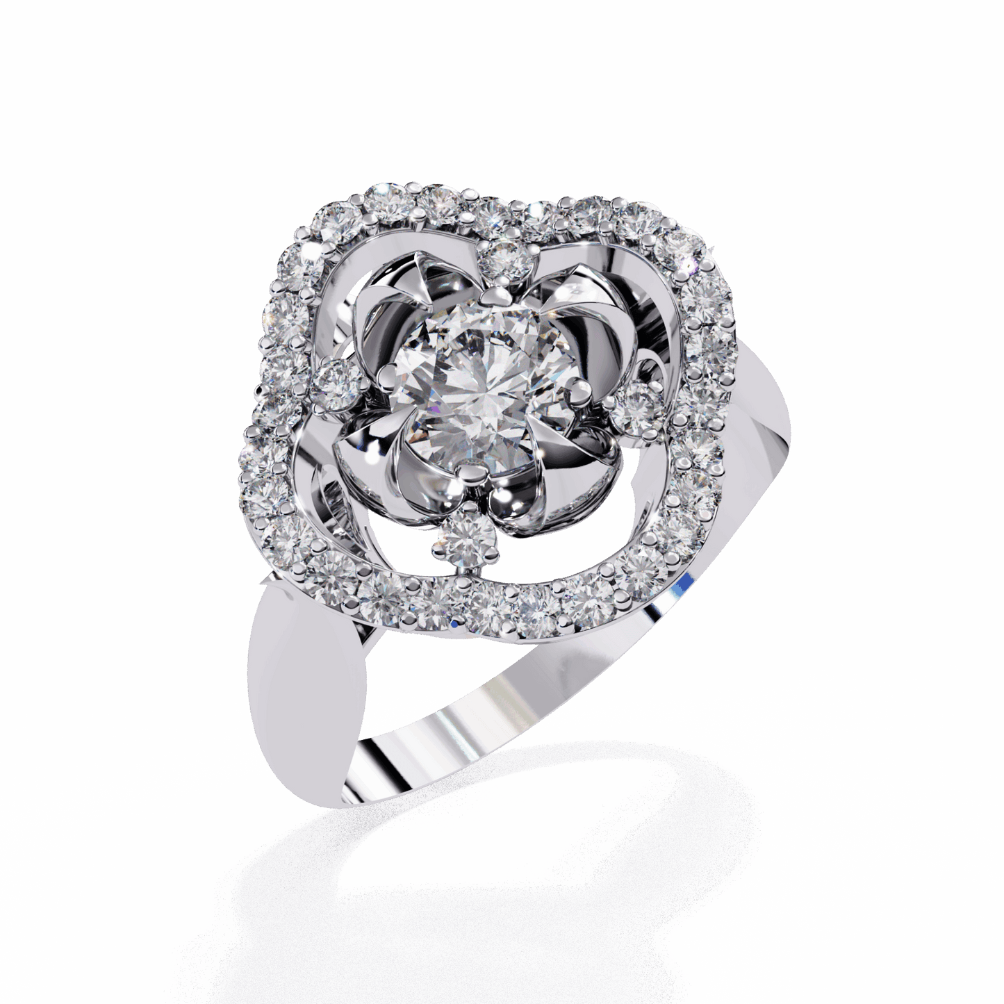 0.75 Carat Round Refined Everyday Look Ring in Moissanite | House of Estara