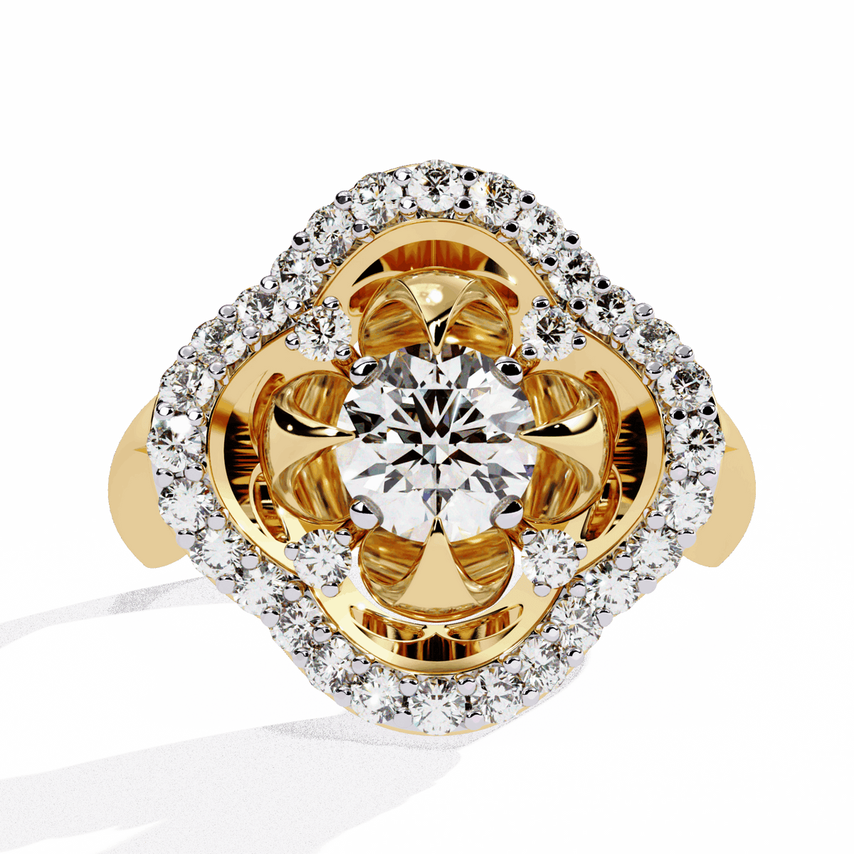 0.75 Carat Round Refined Everyday Look Ring in Moissanite | House of Estara