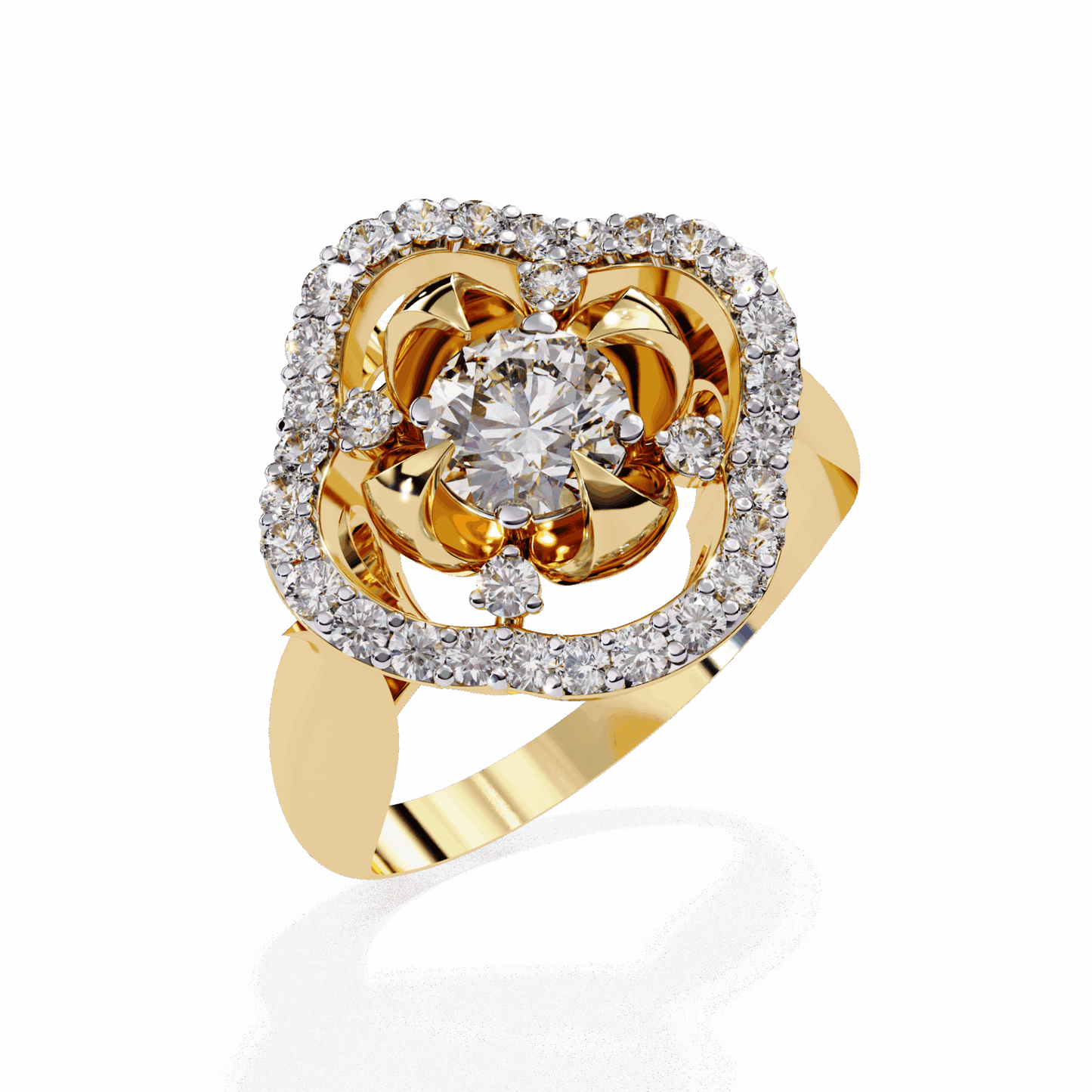 0.75 Carat Round Refined Everyday Look Ring in Moissanite | House of Estara