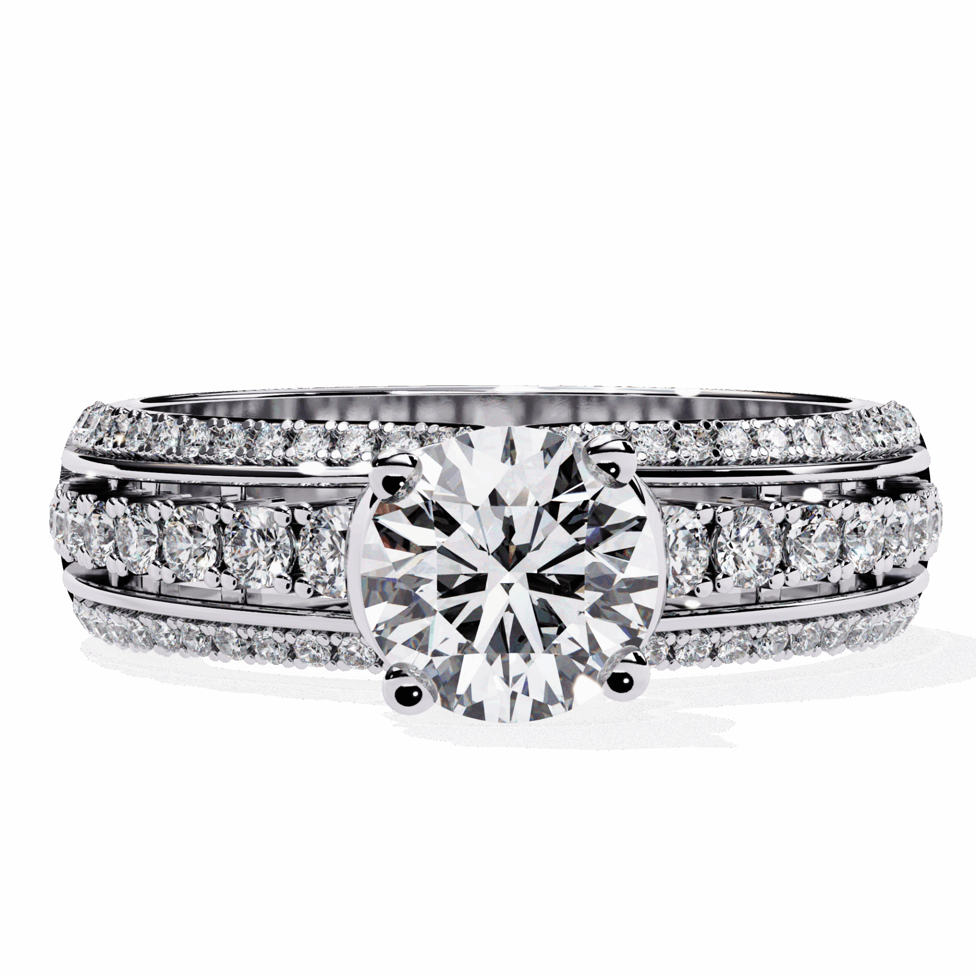 1.25 Carat Round Timeless Solitaire Wedding Band in Moissanite | House of Estara