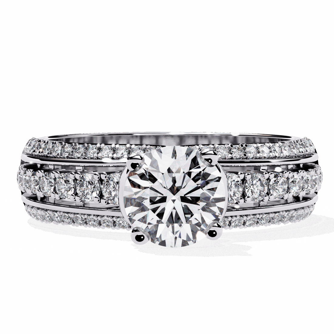1.25 Carat Round Timeless Solitaire Wedding Band in Moissanite | House of Estara