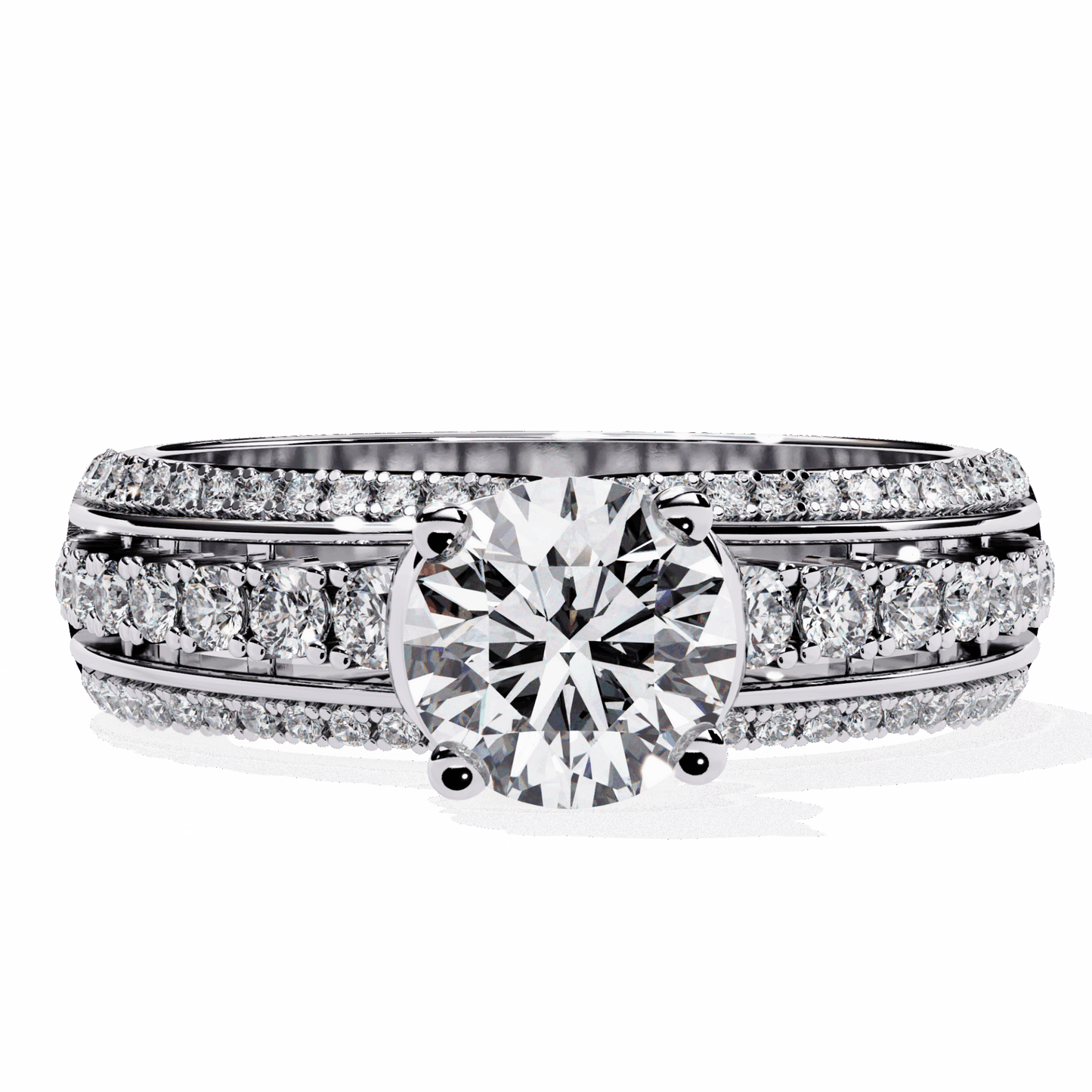 1.25 Carat Round Timeless Solitaire Wedding Band in Moissanite | House of Estara