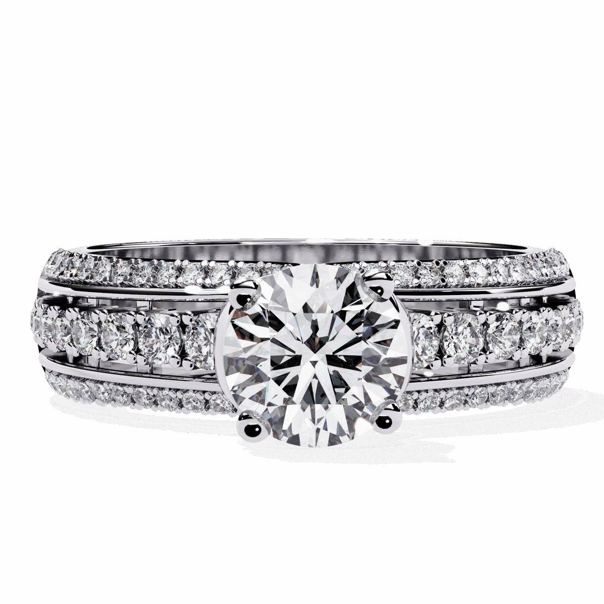 1.25 Carat Round Timeless Solitaire Wedding Band in Moissanite | House of Estara
