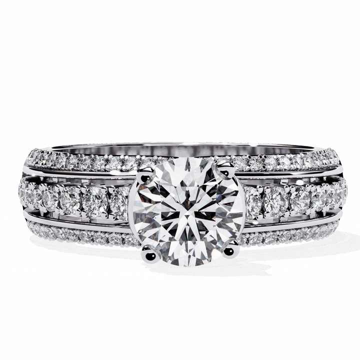 1.25 Carat Round Timeless Solitaire Wedding Band in Moissanite | House of Estara