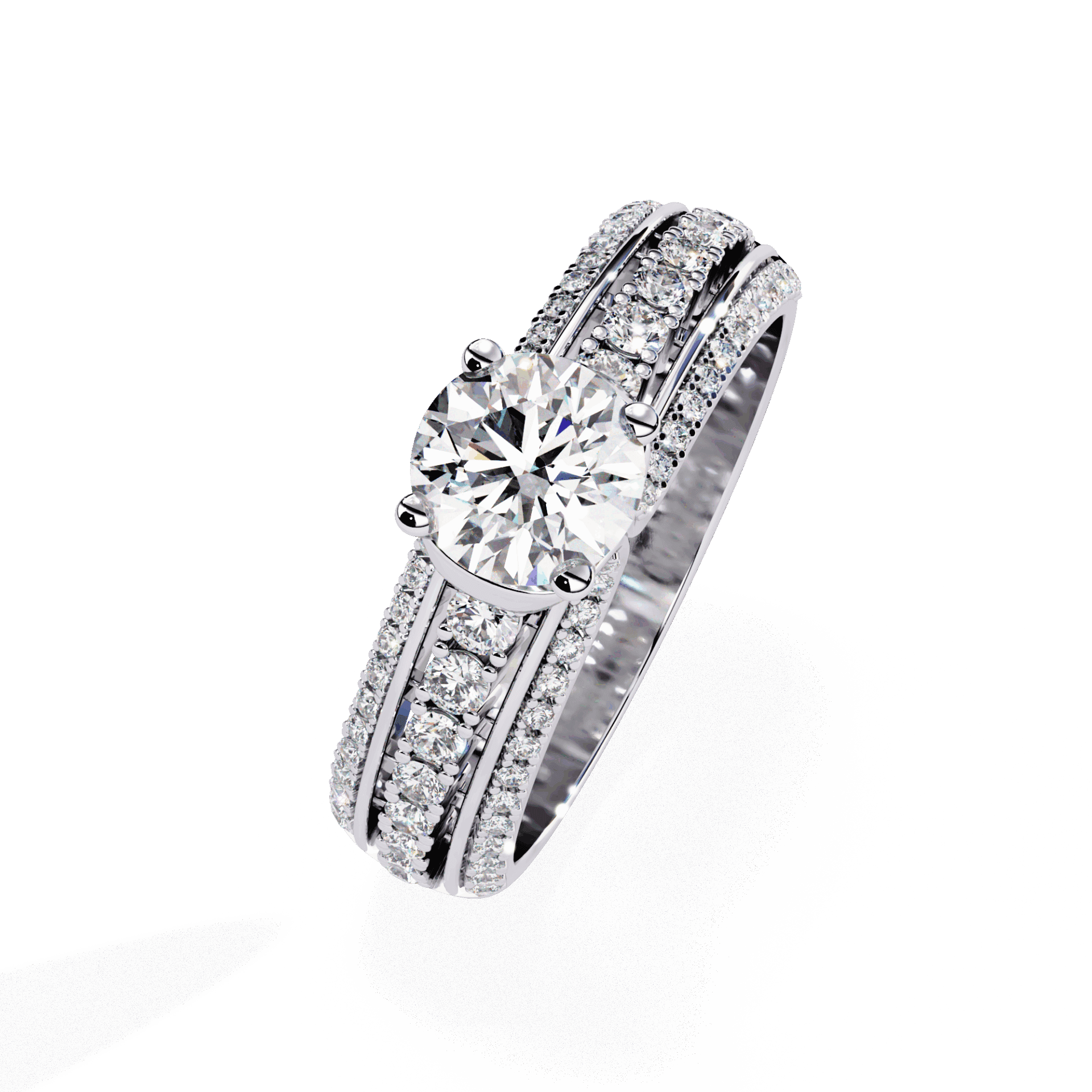 1.25 Carat Round Timeless Solitaire Wedding Band in Moissanite | House of Estara