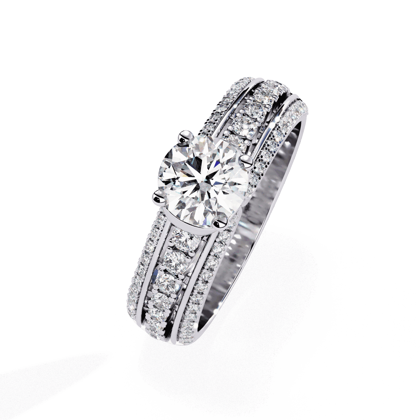 1.25 Carat Round Timeless Solitaire Wedding Band in Moissanite | House of Estara