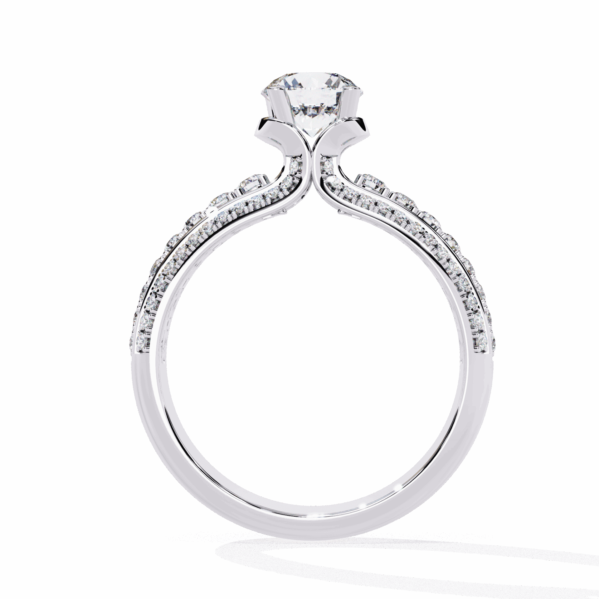 1.25 Carat Round Timeless Solitaire Wedding Band in Moissanite | House of Estara