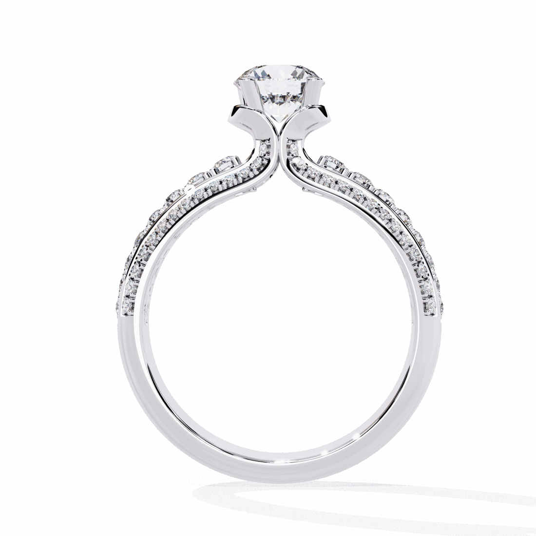 1.25 Carat Round Timeless Solitaire Wedding Band in Moissanite | House of Estara
