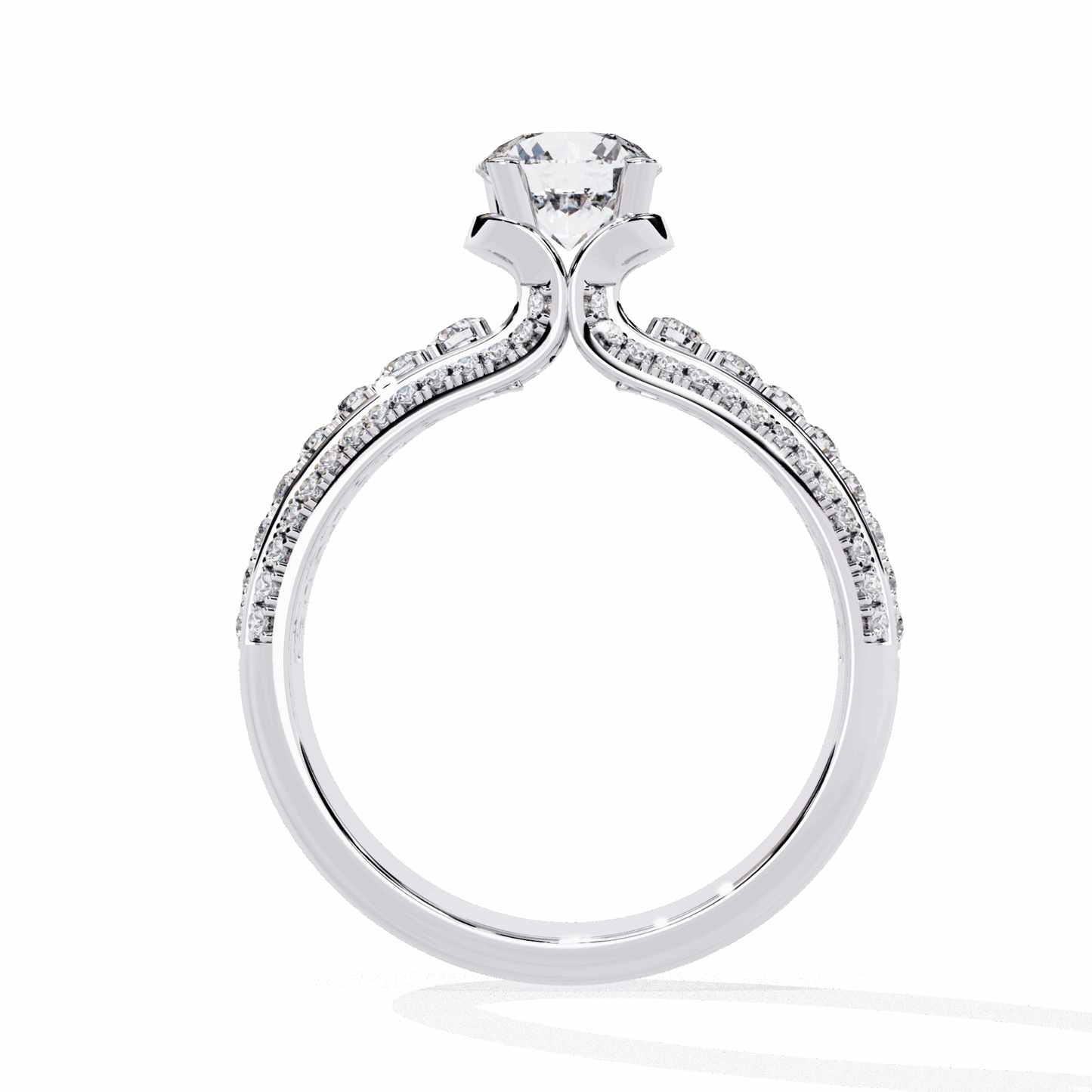 1.25 Carat Round Timeless Solitaire Wedding Band in Moissanite | House of Estara