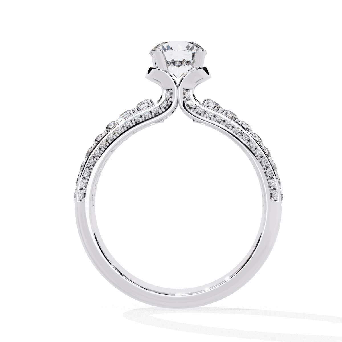1.25 Carat Round Timeless Solitaire Wedding Band in Moissanite | House of Estara
