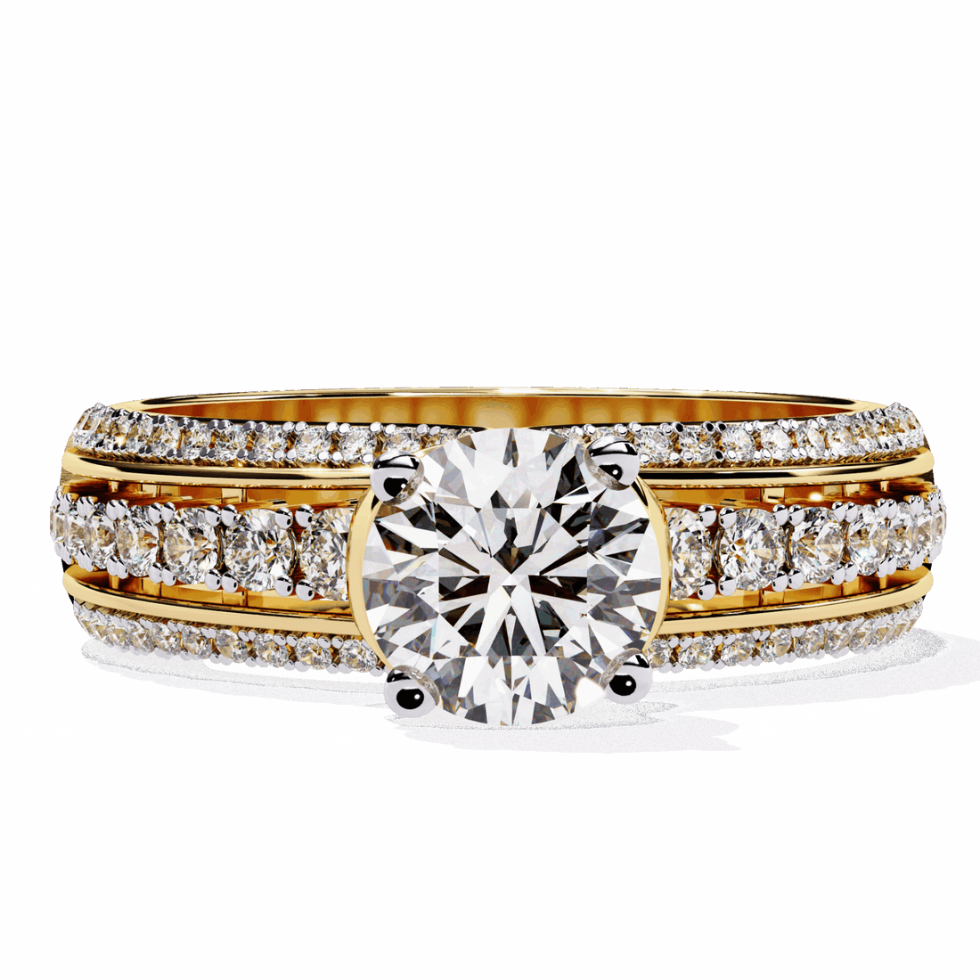 1.25 Carat Round Timeless Solitaire Wedding Band in Moissanite | House of Estara