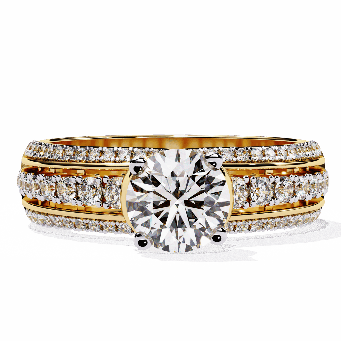 1.25 Carat Round Timeless Solitaire Wedding Band in Moissanite | House of Estara