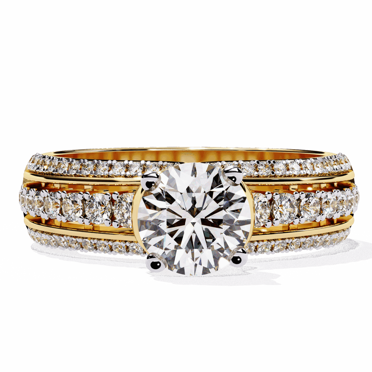 1.25 Carat Round Timeless Solitaire Wedding Band in Moissanite | House of Estara