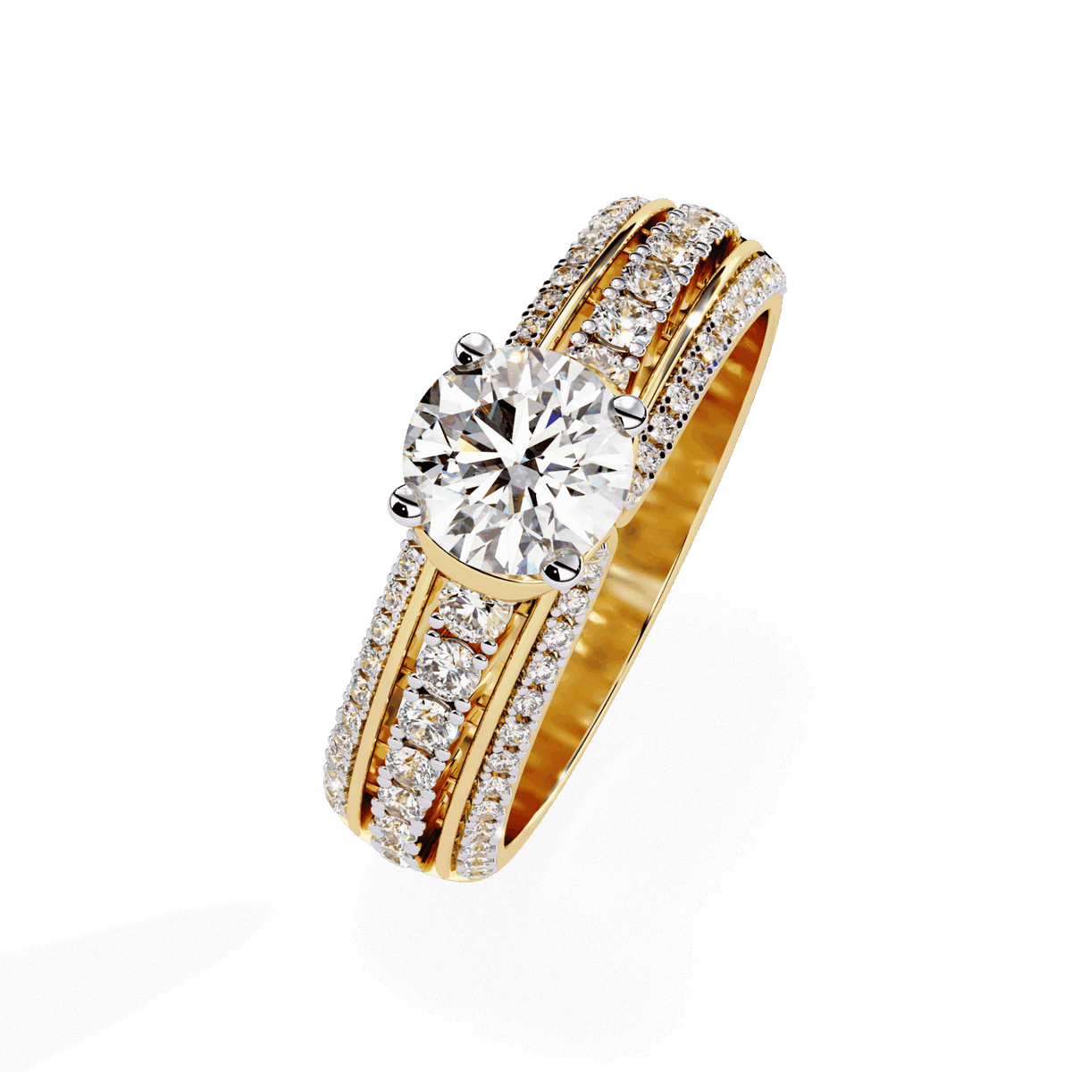 1.25 Carat Round Timeless Solitaire Wedding Band in Moissanite | House of Estara