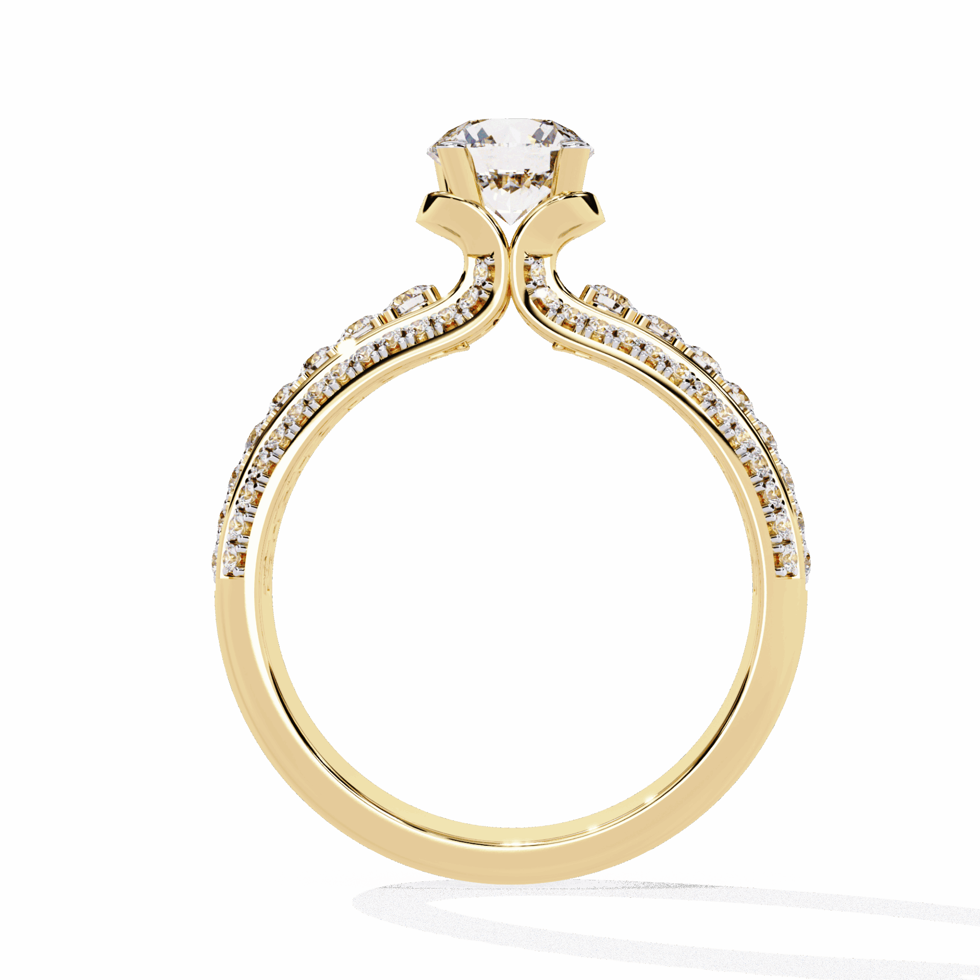 1.25 Carat Round Timeless Solitaire Wedding Band in Moissanite | House of Estara