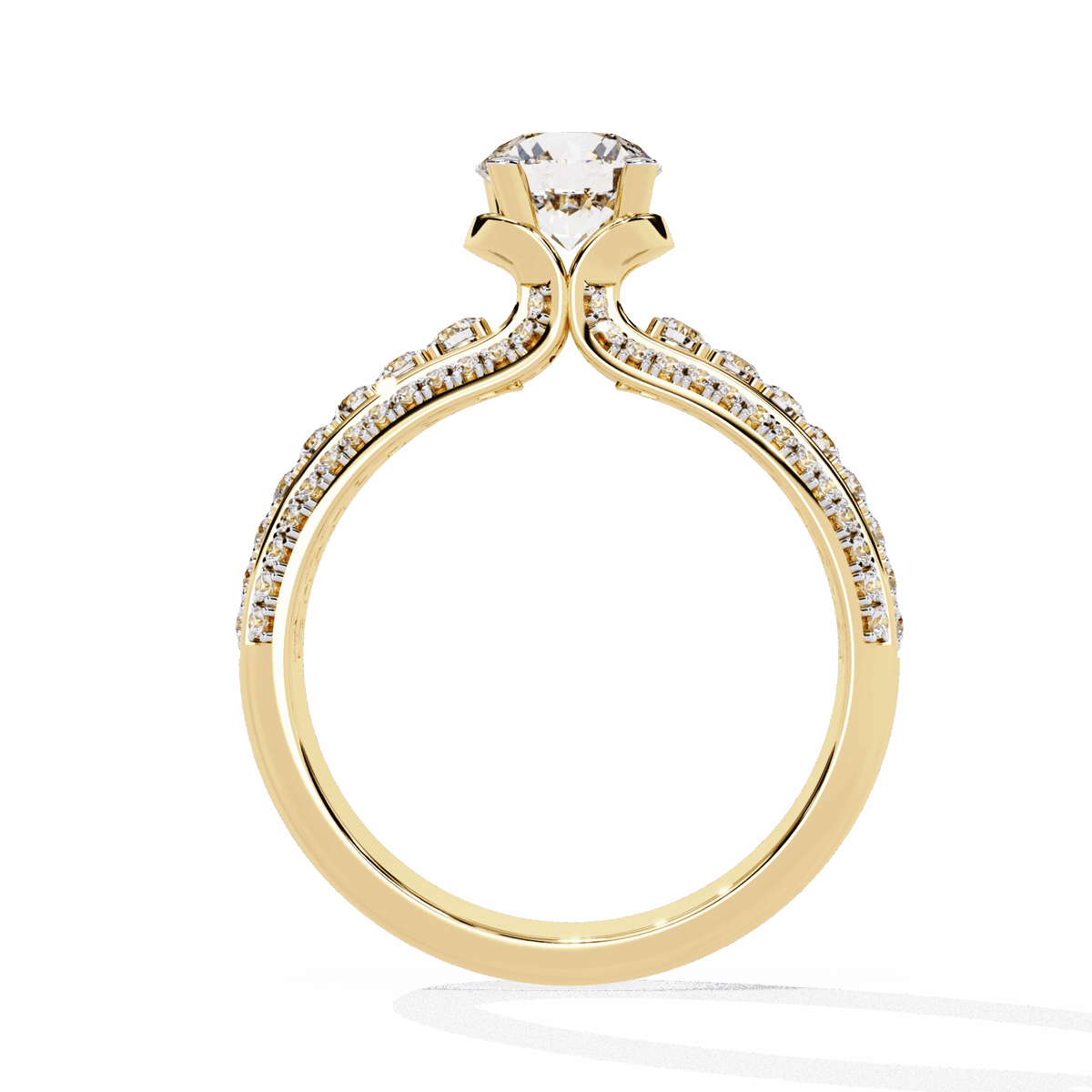 1.25 Carat Round Timeless Solitaire Wedding Band in Moissanite | House of Estara