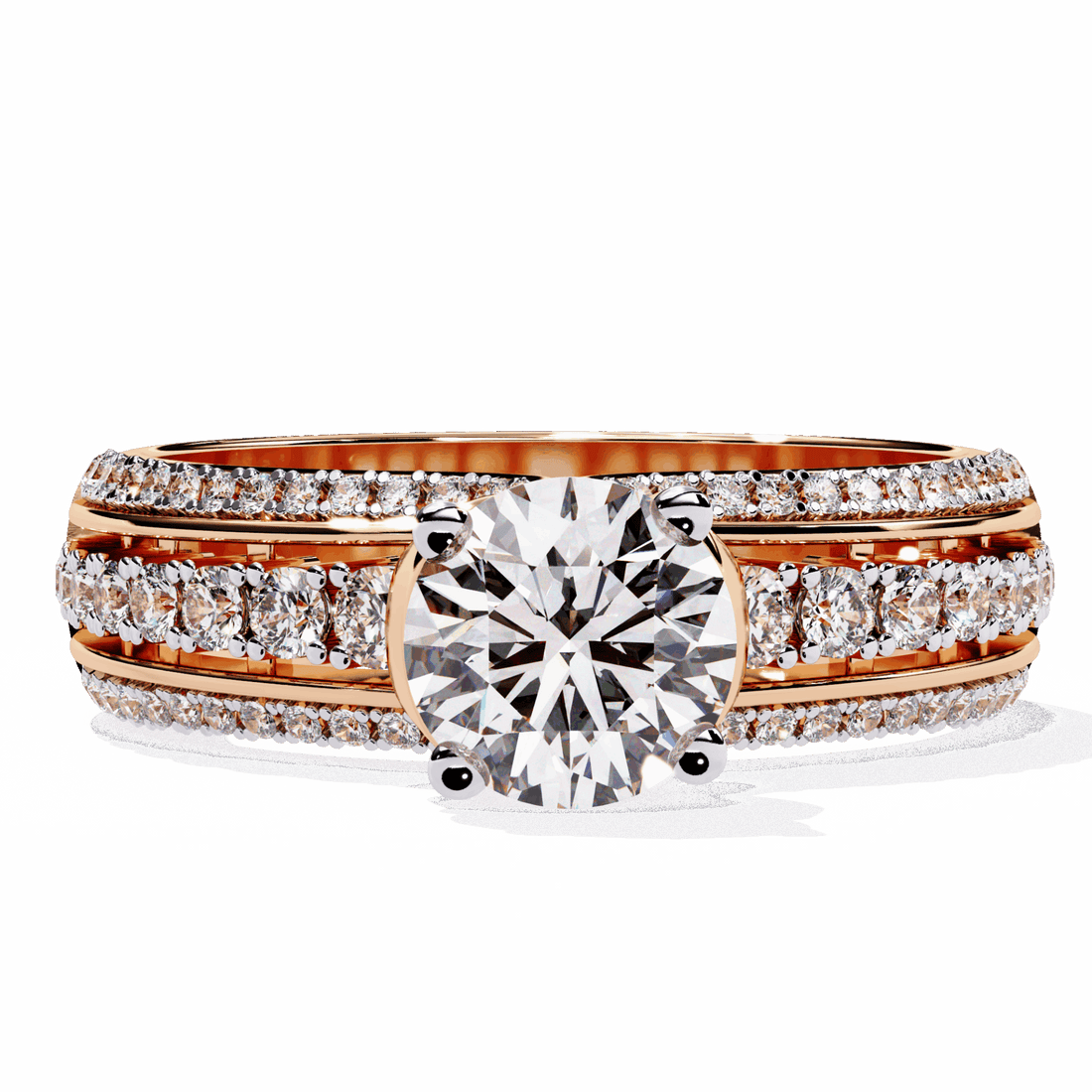 1.25 Carat Round Timeless Solitaire Wedding Band in Moissanite | House of Estara