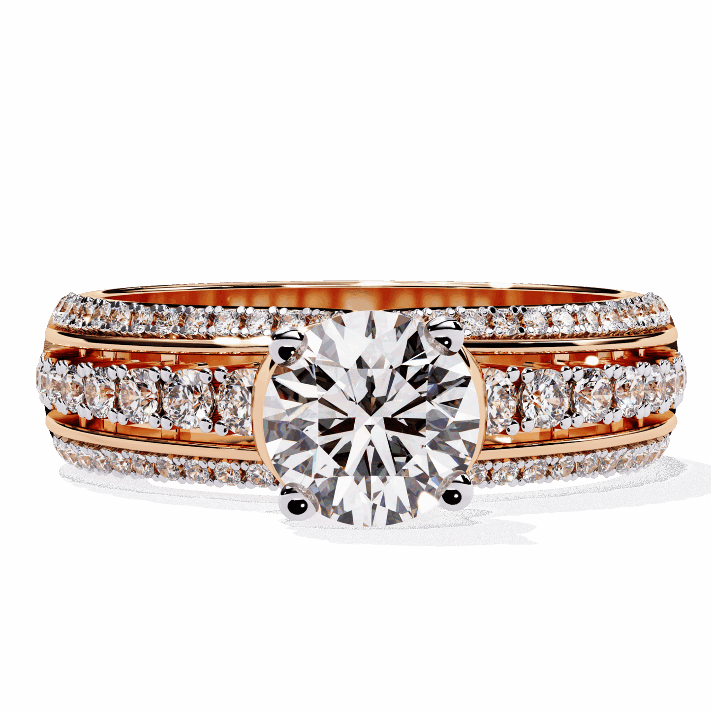 1.25 Carat Round Timeless Solitaire Wedding Band in Moissanite | House of Estara