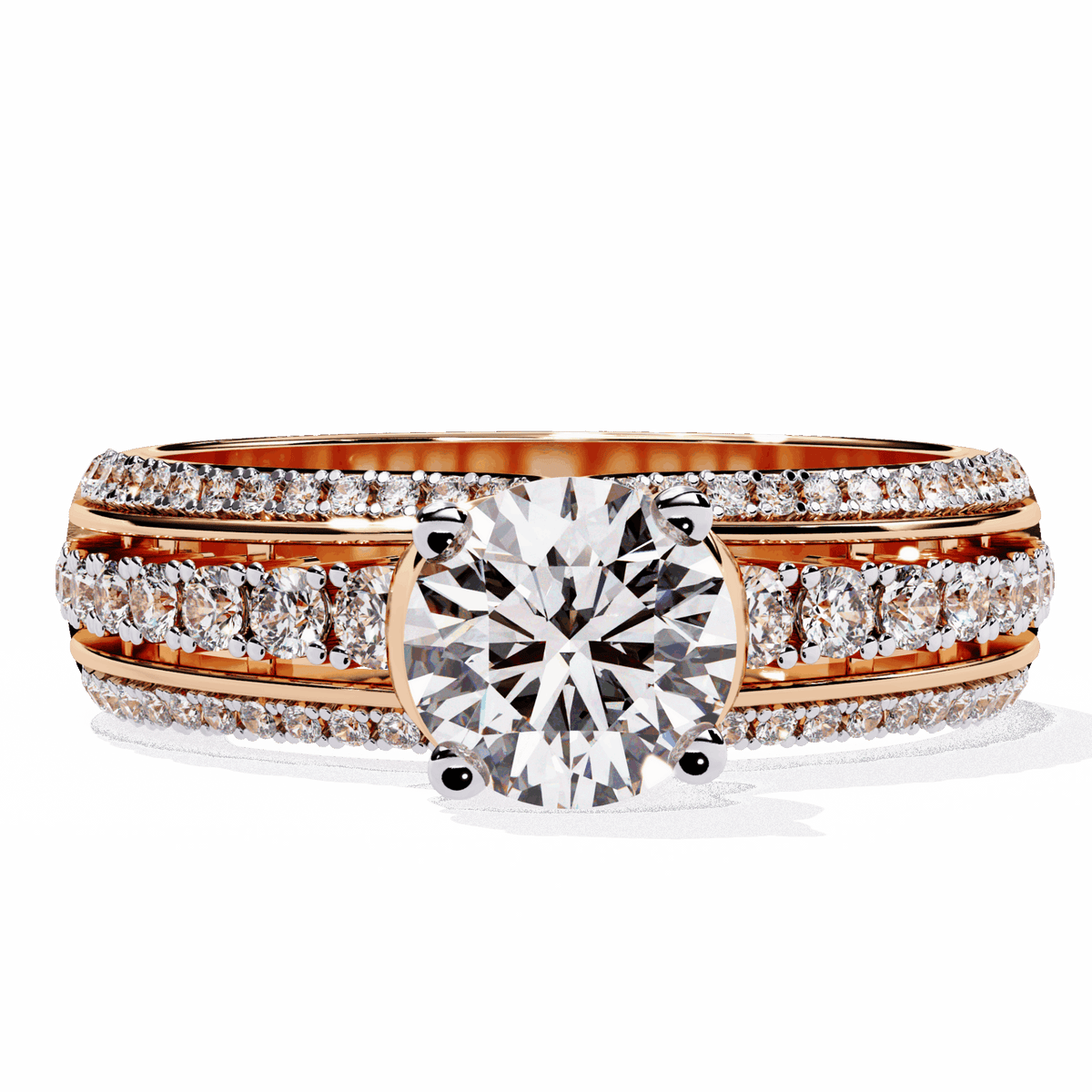 1.25 Carat Round Timeless Solitaire Wedding Band in Moissanite | House of Estara