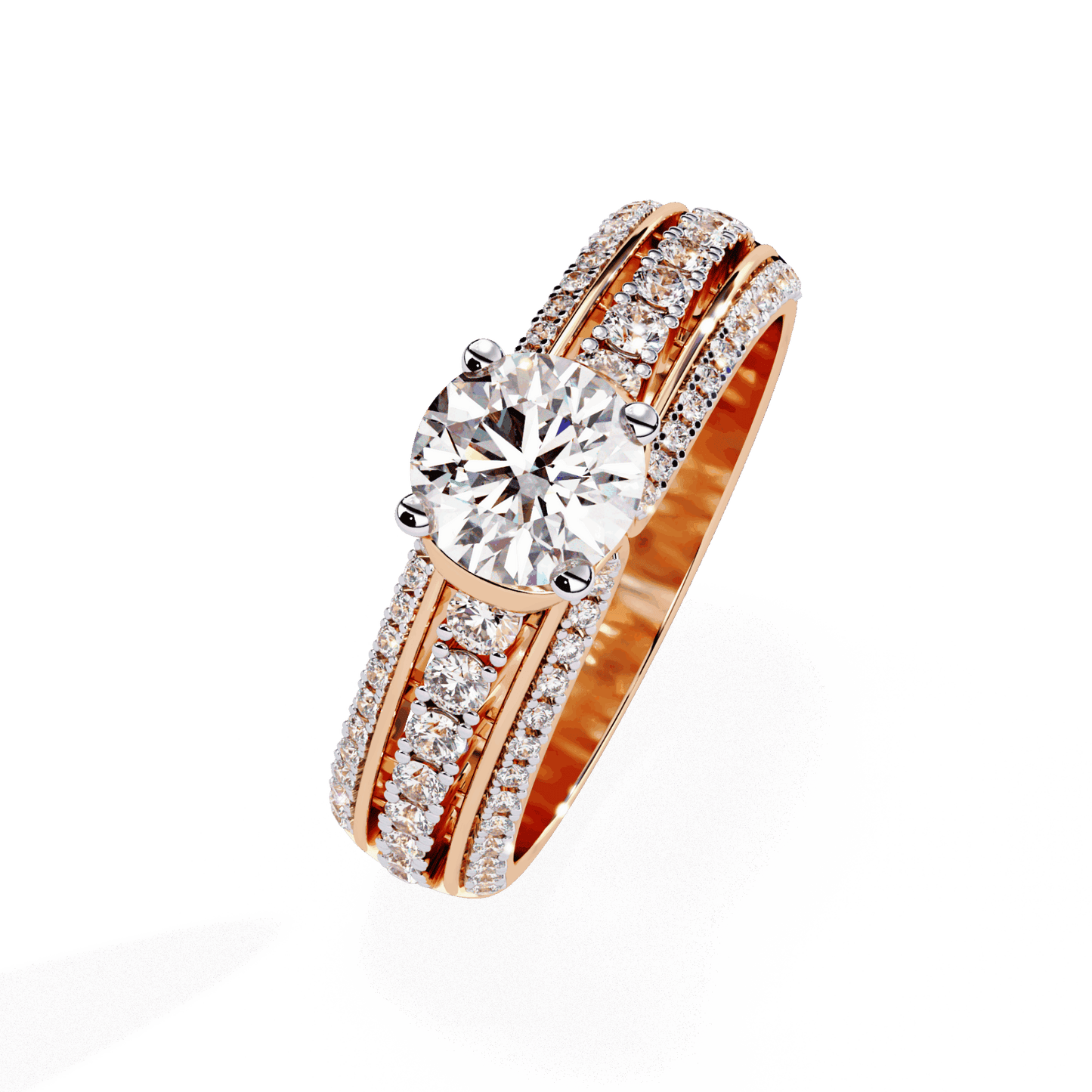 1.25 Carat Round Timeless Solitaire Wedding Band in Moissanite | House of Estara