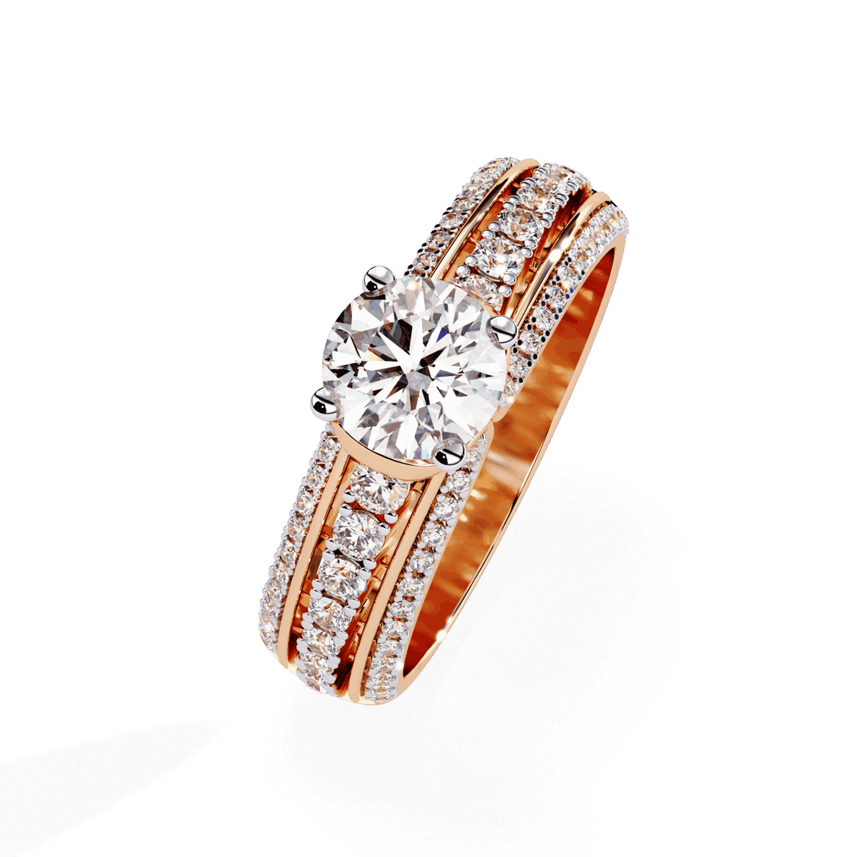 1.25 Carat Round Timeless Solitaire Wedding Band in Moissanite | House of Estara