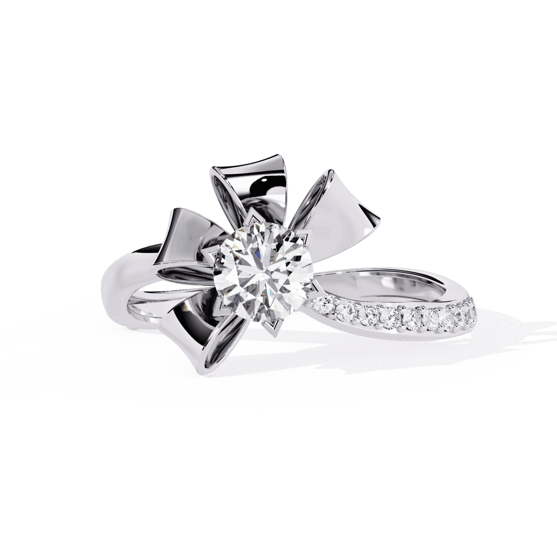 0.5 Carat Round Day and Night Ring in Moissanite | House of Estara