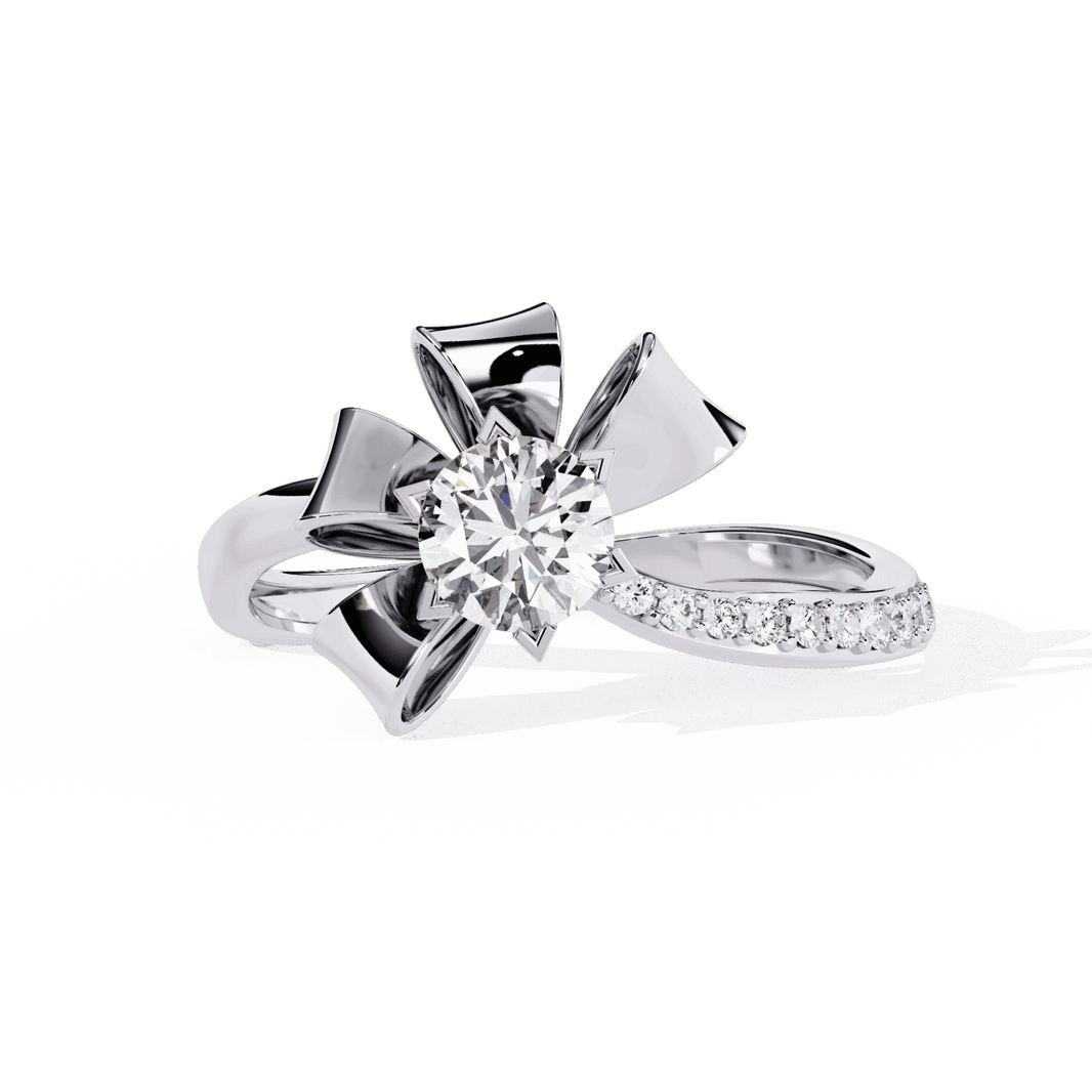 0.5 Carat Round Day and Night Ring in Moissanite | House of Estara