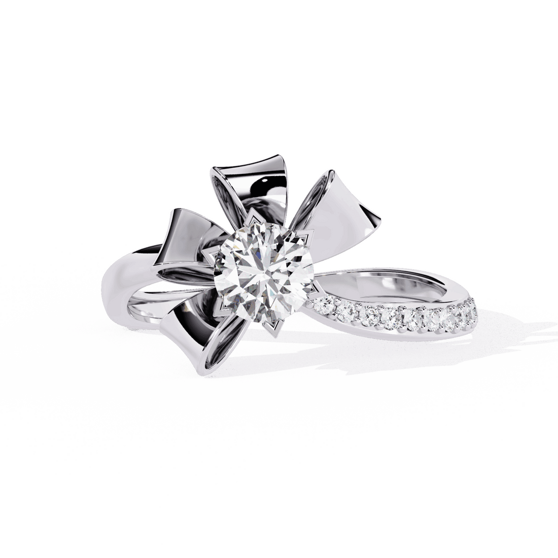 0.5 Carat Round Day and Night Ring in Moissanite | House of Estara