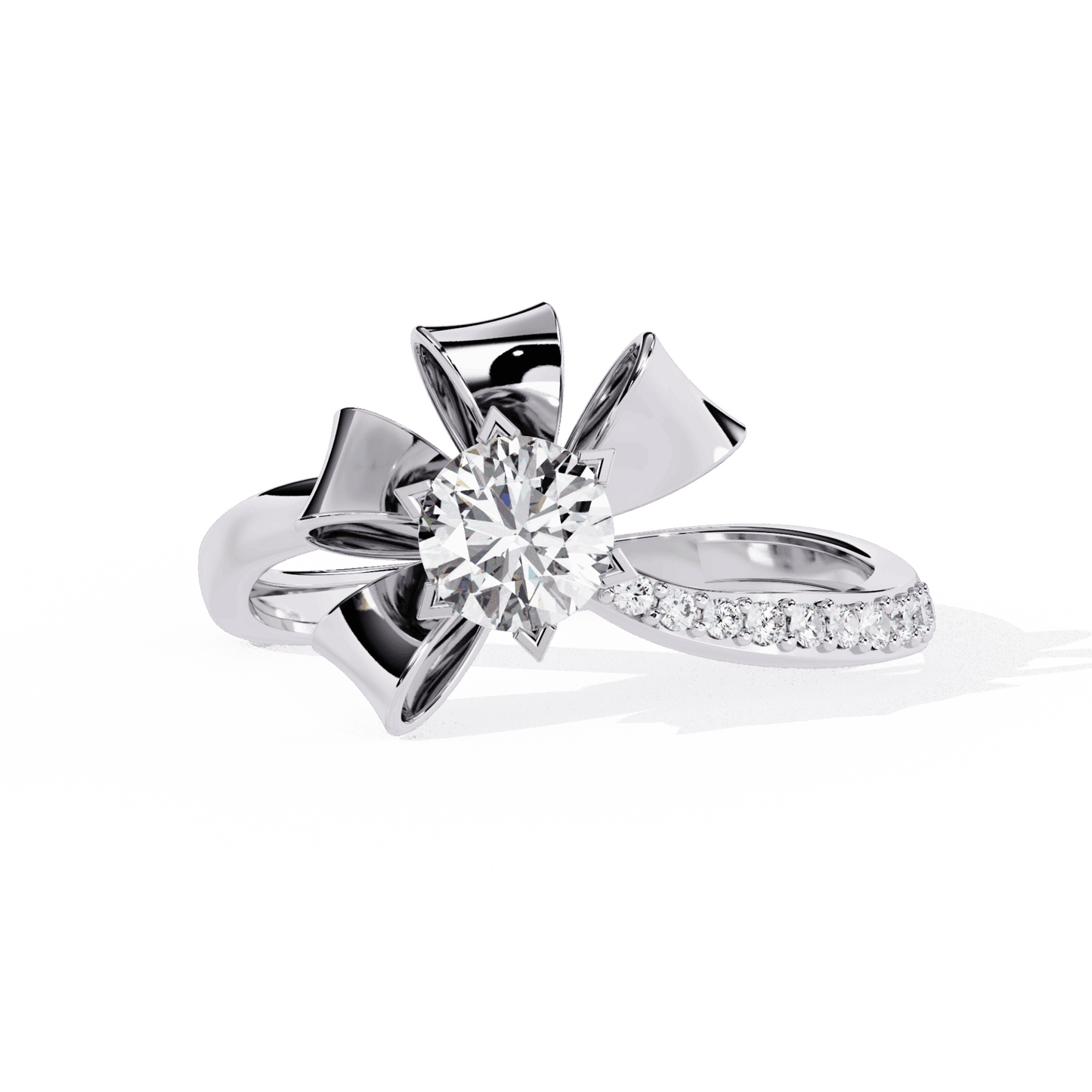 0.5 Carat Round Day and Night Ring in Moissanite | House of Estara