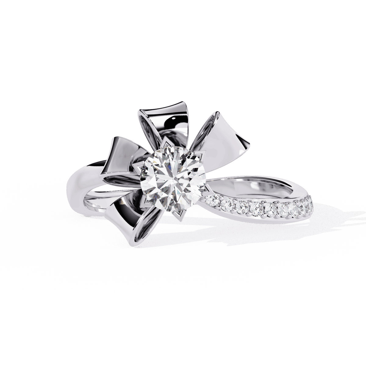 0.5 Carat Round Day and Night Ring in Moissanite | House of Estara