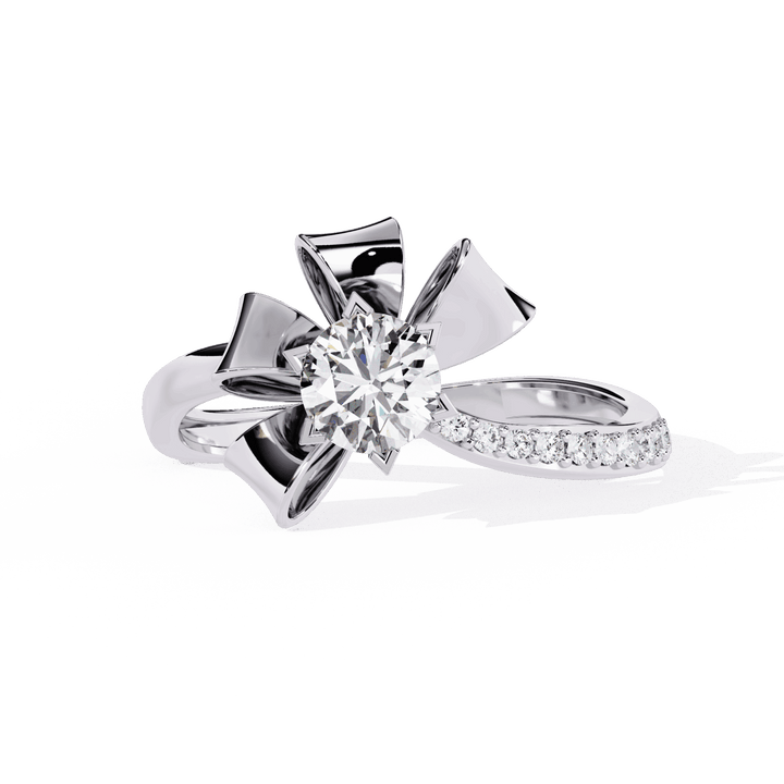 0.5 Carat Round Day and Night Ring in Moissanite | House of Estara