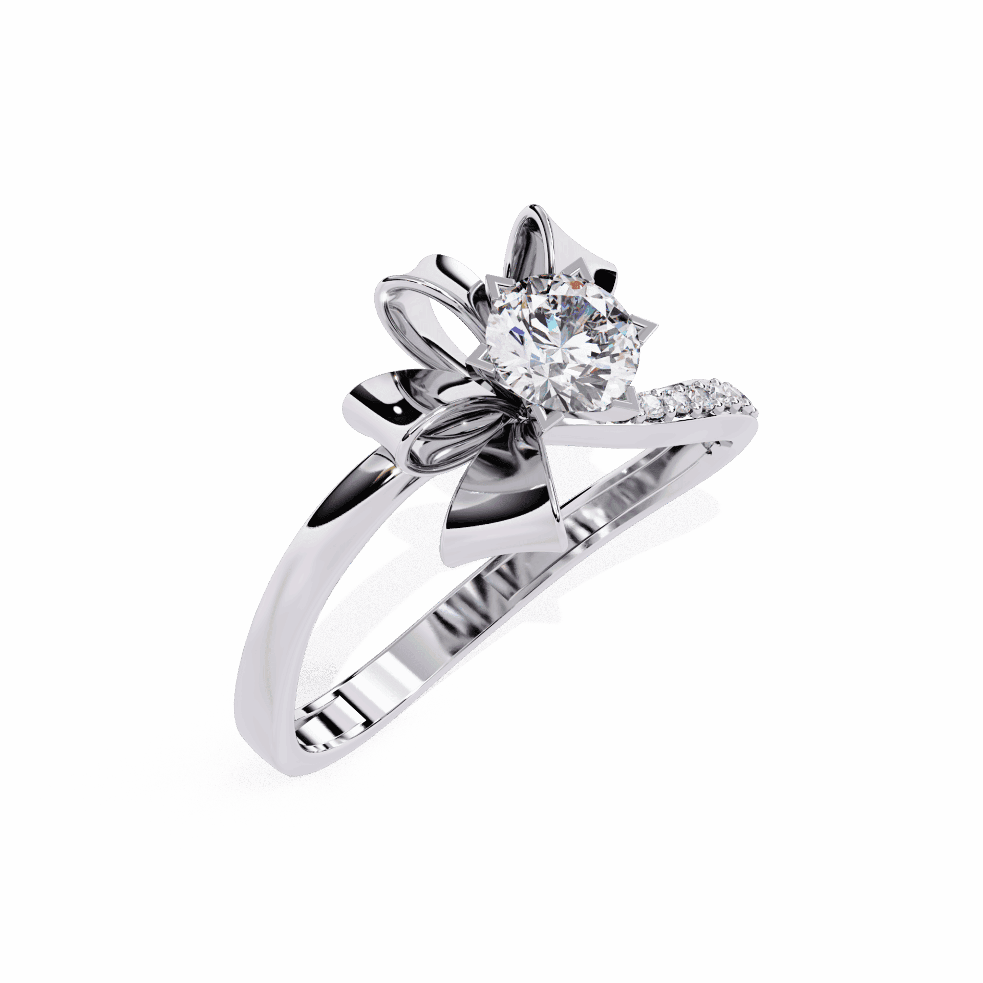 0.5 Carat Round Day and Night Ring in Moissanite | House of Estara