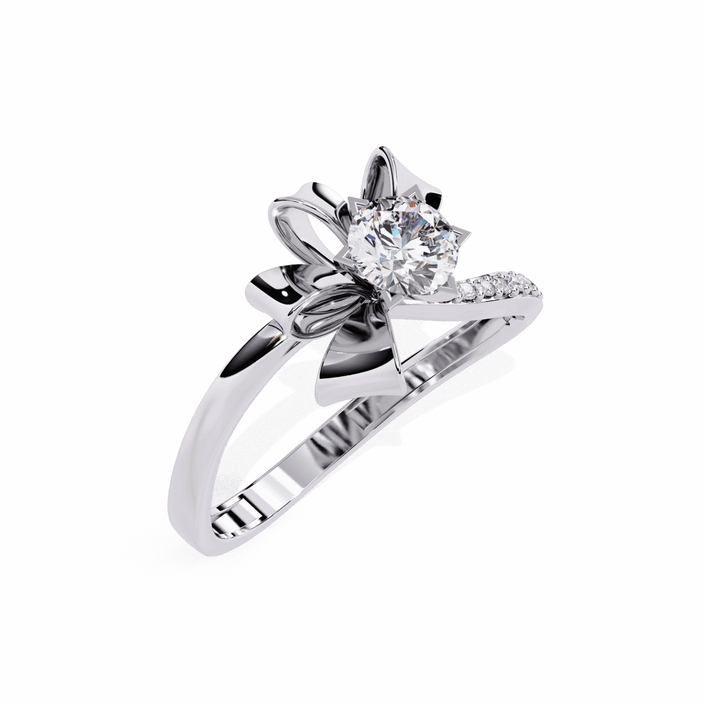 0.5 Carat Round Day and Night Ring in Moissanite | House of Estara