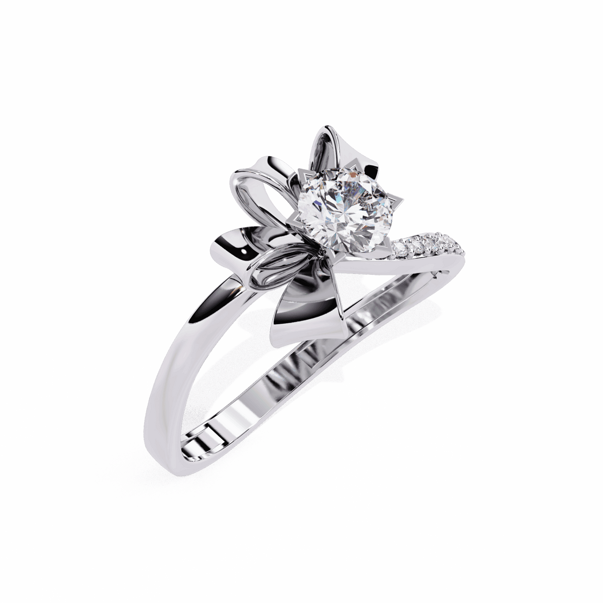 0.5 Carat Round Day and Night Ring in Moissanite | House of Estara