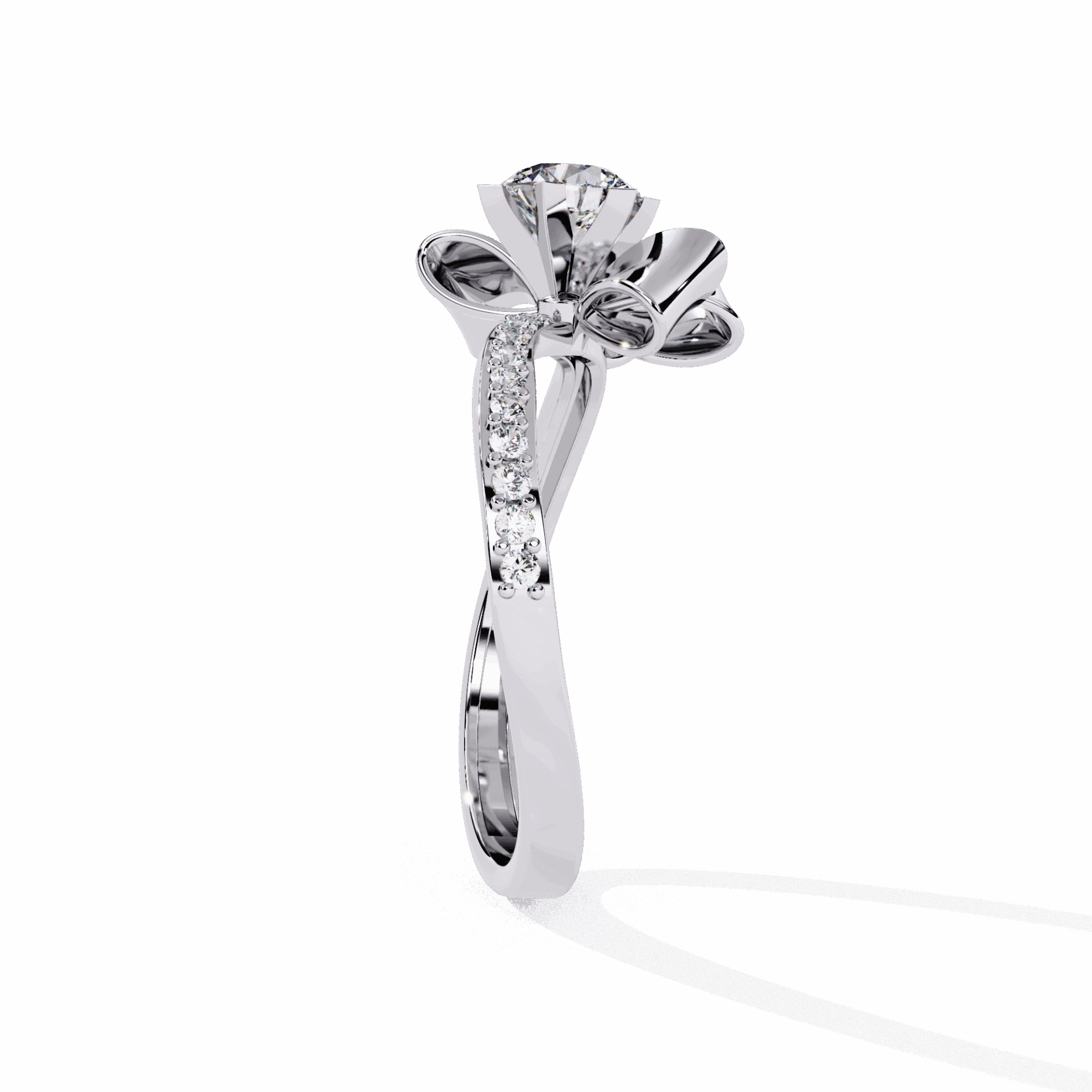 0.5 Carat Round Day and Night Ring in Moissanite | House of Estara