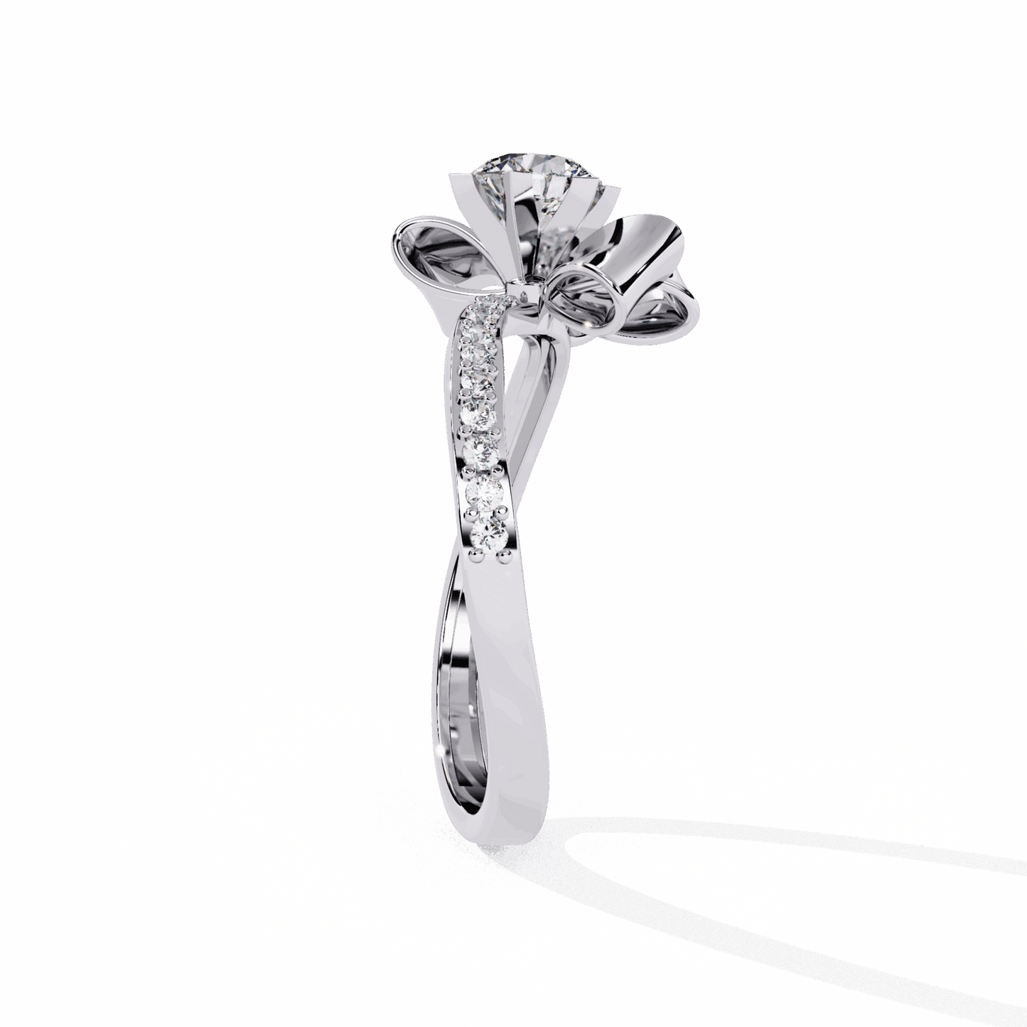 0.5 Carat Round Day and Night Ring in Moissanite | House of Estara