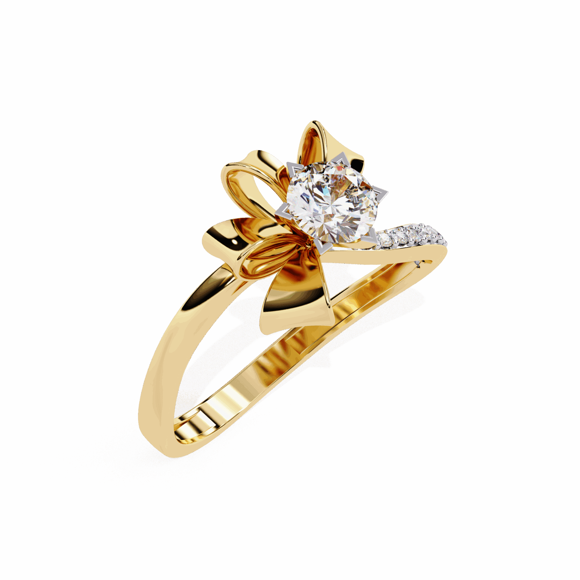0.5 Carat Round Day and Night Ring in Moissanite | House of Estara