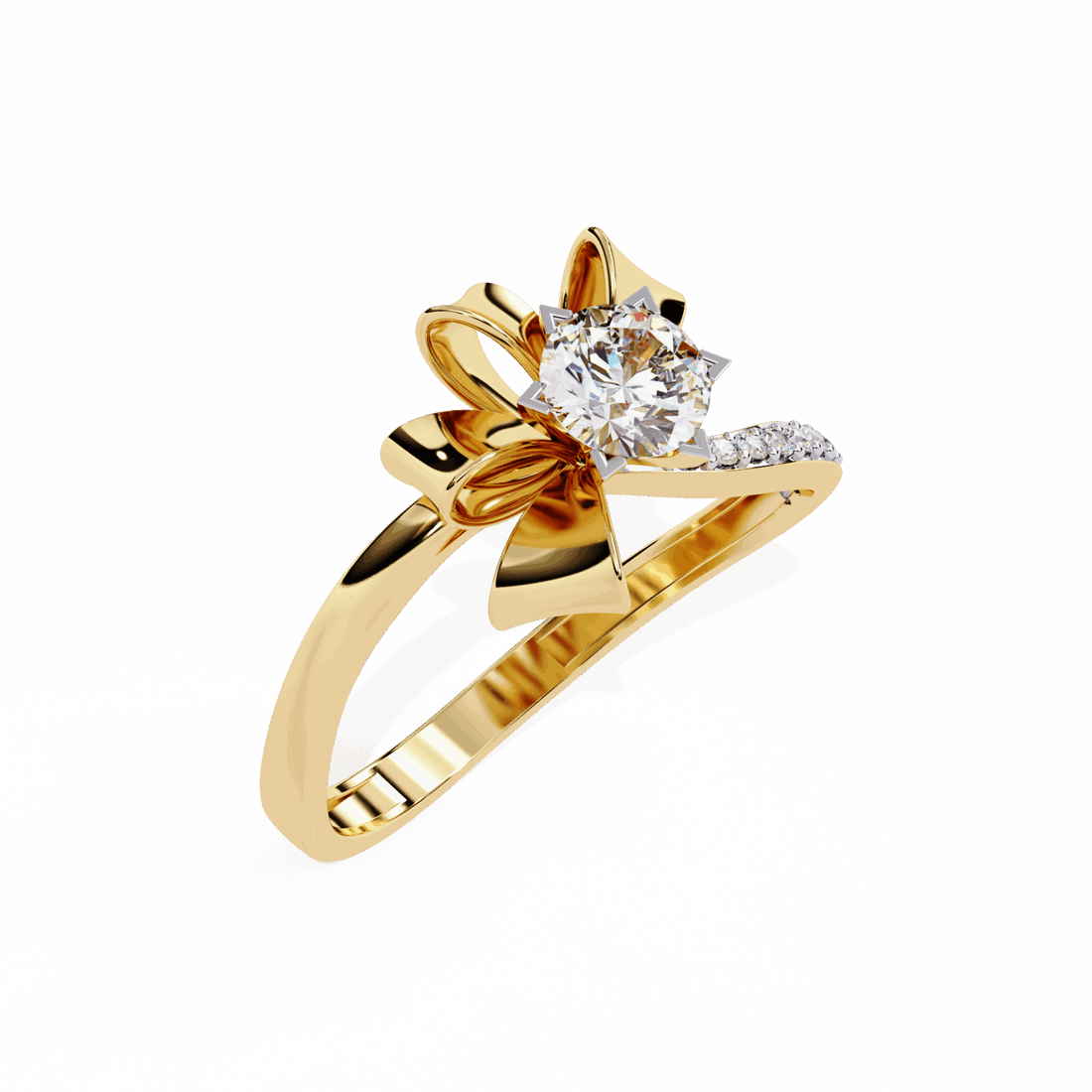 0.5 Carat Round Day and Night Ring in Moissanite | House of Estara