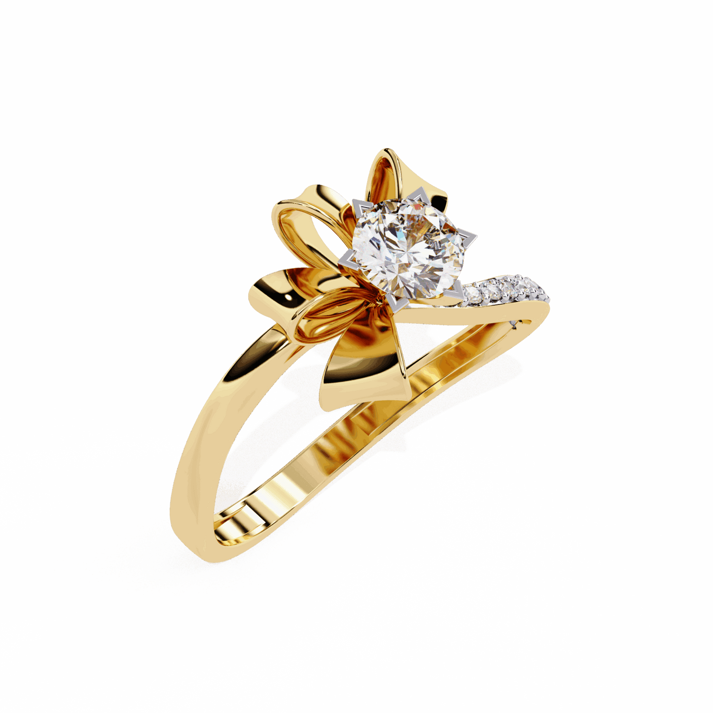 0.5 Carat Round Day and Night Ring in Moissanite | House of Estara