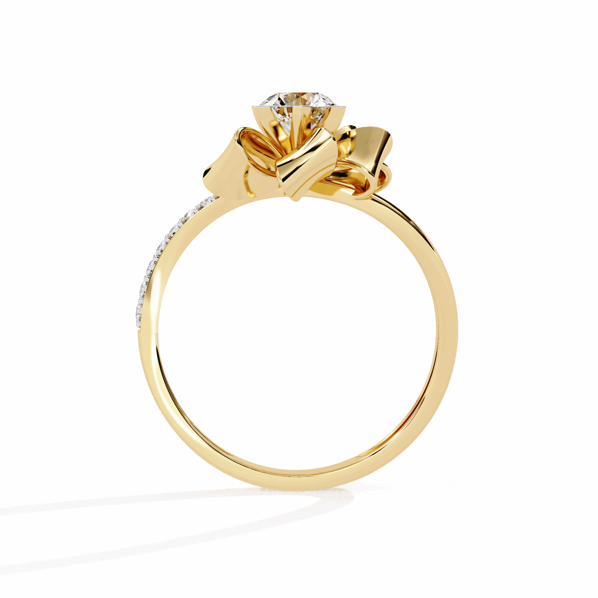 0.5 Carat Round Day and Night Ring in Moissanite | House of Estara